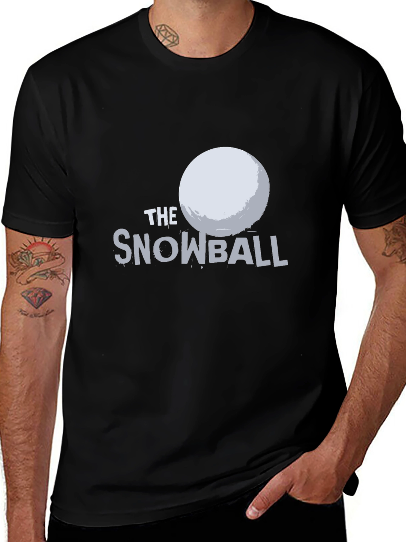 The Snowball Graphic Tee - Black Cotton T-Shirt