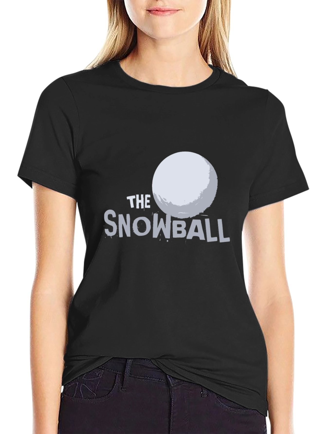 The Snowball Graphic Tee - Black Cotton T-Shirt