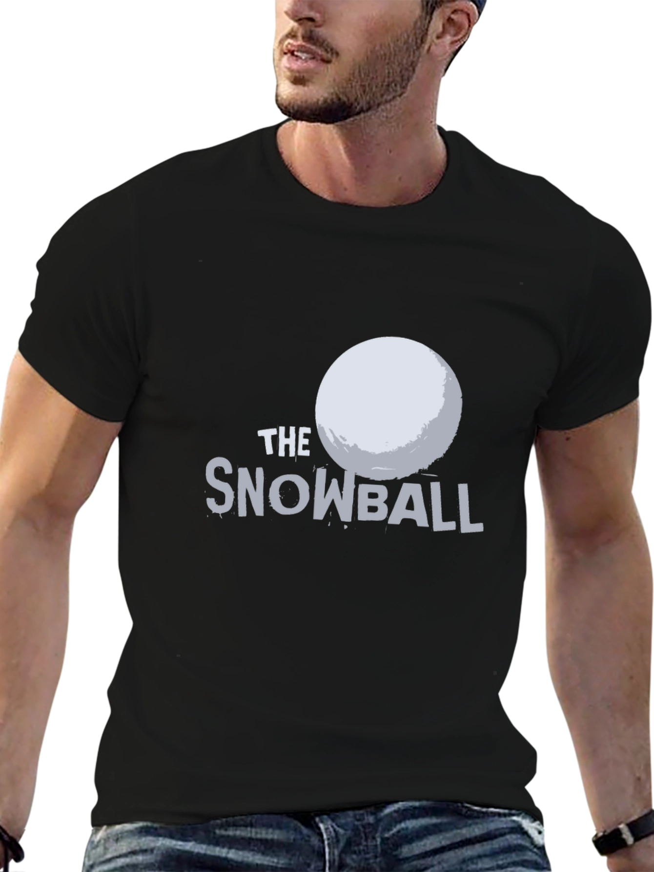 The Snowball Graphic Tee - Black Cotton T-Shirt