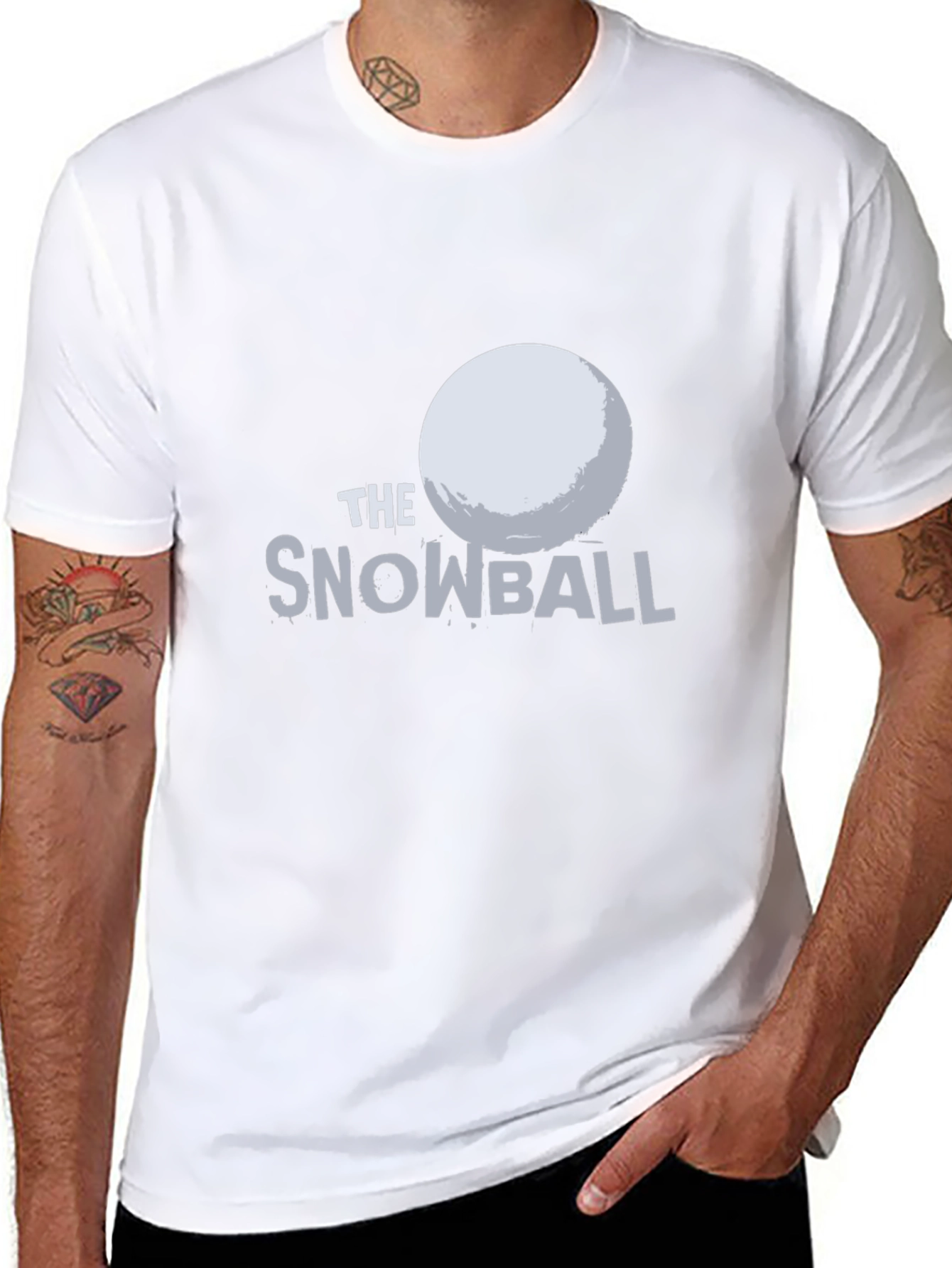 The Snowball Graphic Tee - Black Cotton T-Shirt