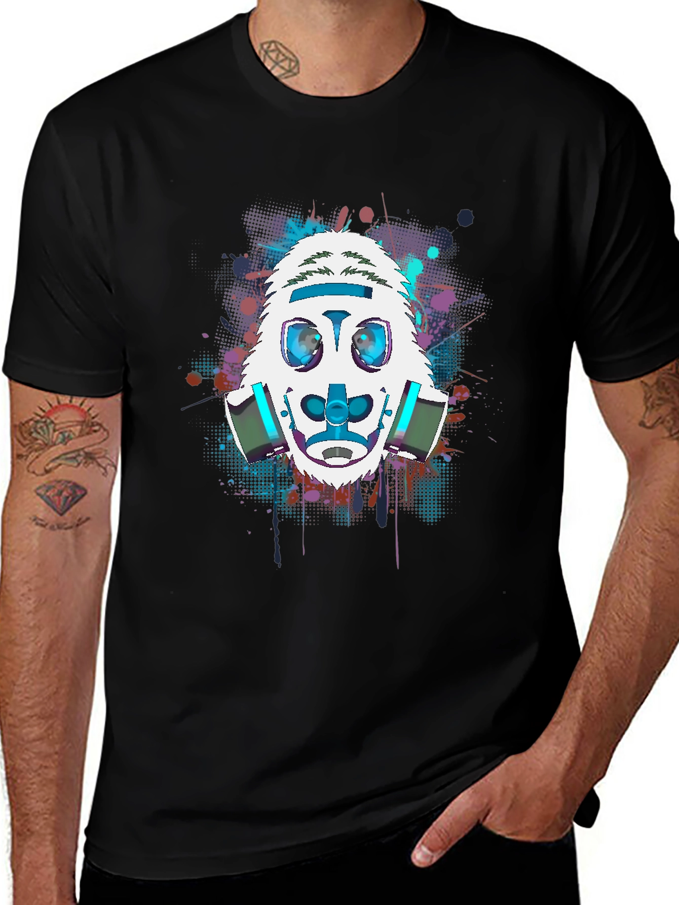 Gas Mask Yeti Graphic Tee - Cool Streetwear Style