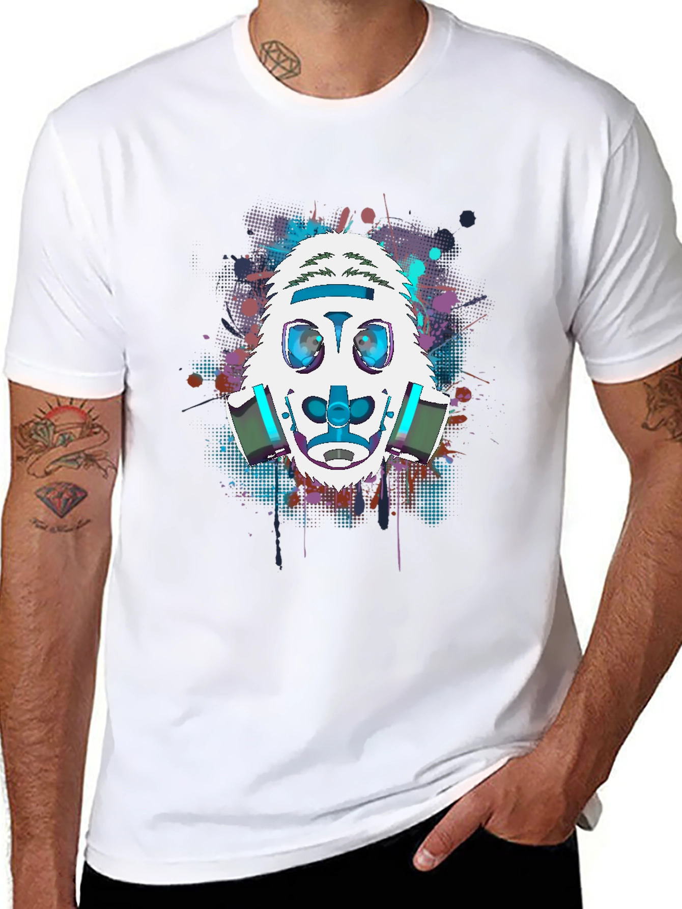 Gas Mask Yeti Graphic Tee - Cool Streetwear Style