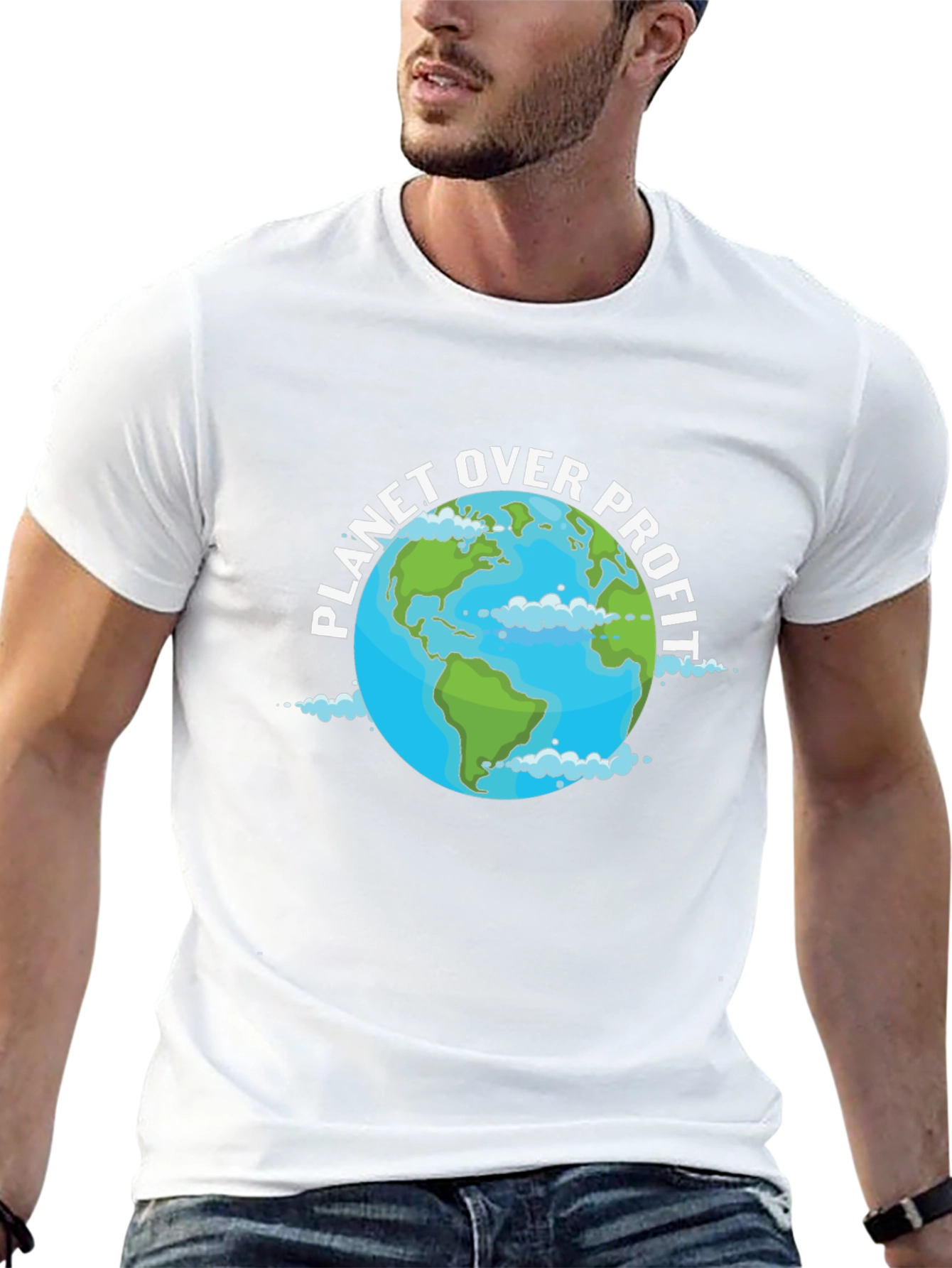 Planet Over Profit Graphic Tee - Eco-Friendly Fashion