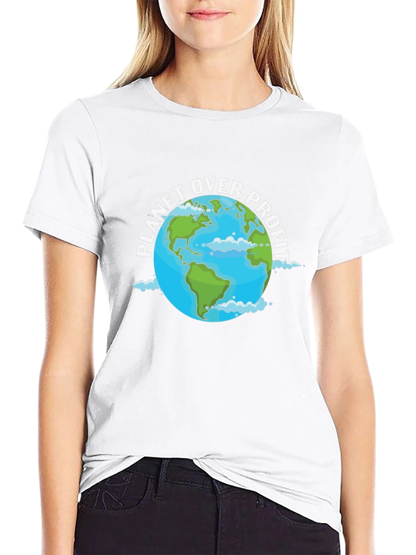 Planet Over Profit Graphic Tee - Eco-Friendly Fashion