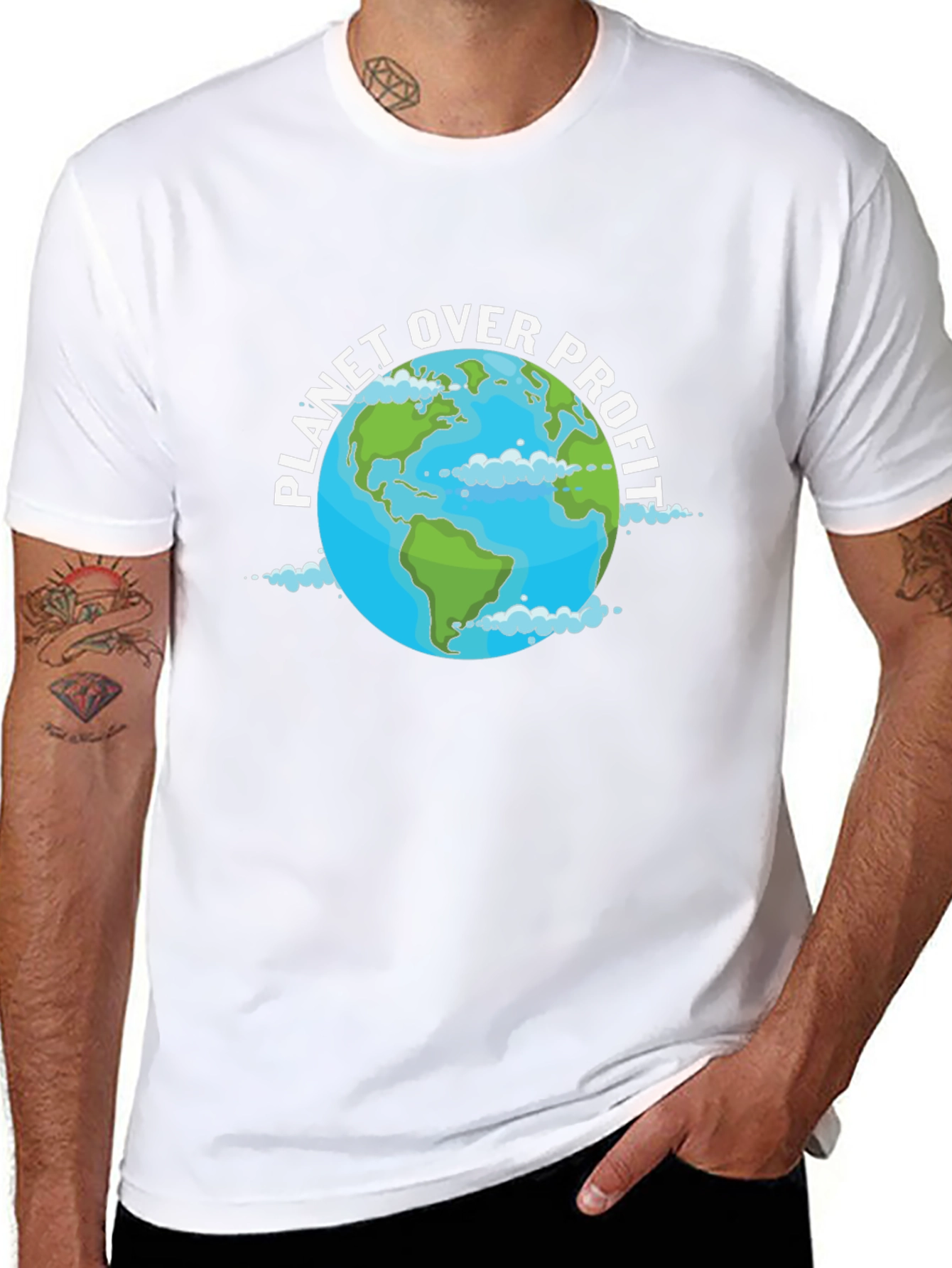 Planet Over Profit Graphic Tee - Eco-Friendly Fashion