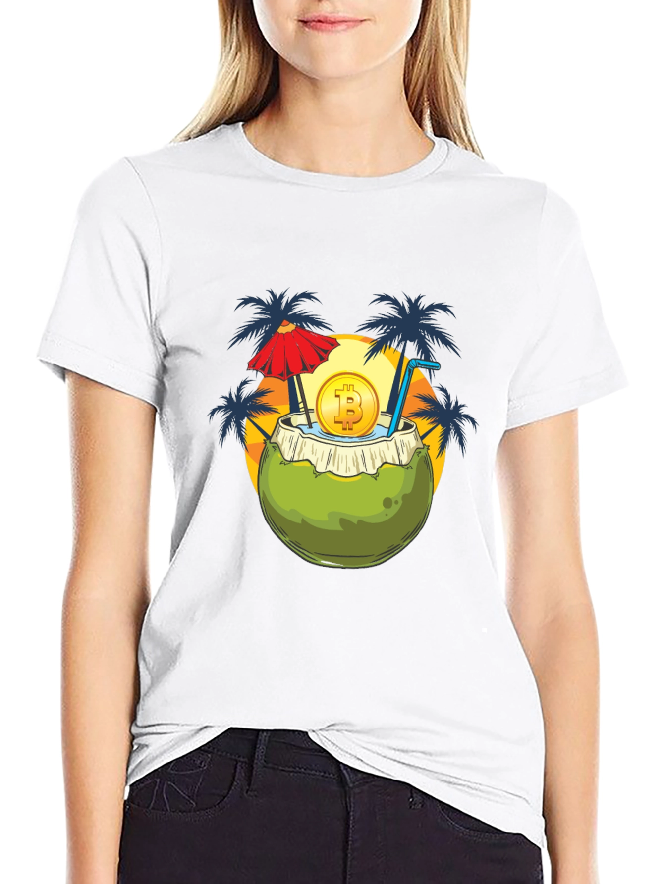 Bitcoin Beach Coconut T-Shirt