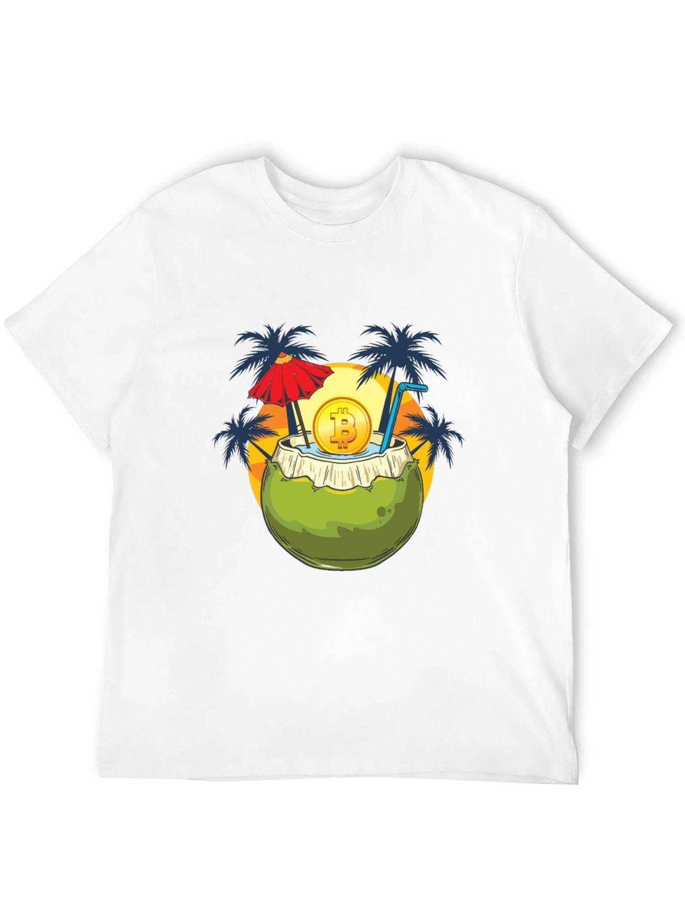Bitcoin Beach Coconut T-Shirt