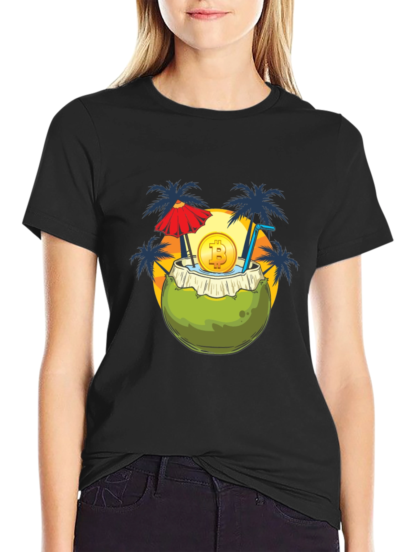 Bitcoin Beach Coconut T-Shirt