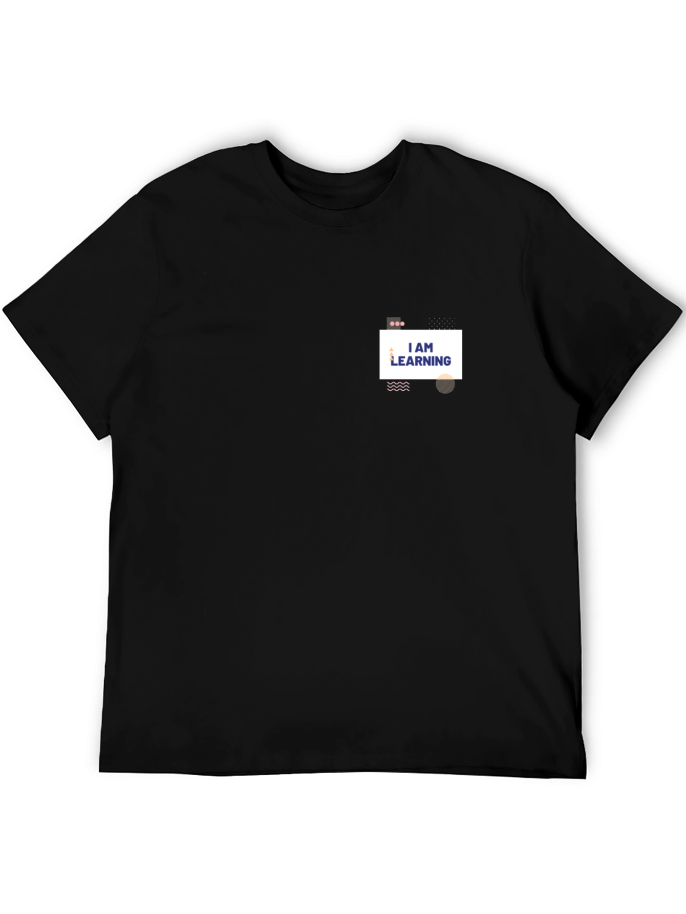 I am Learning Graphic Black Tee