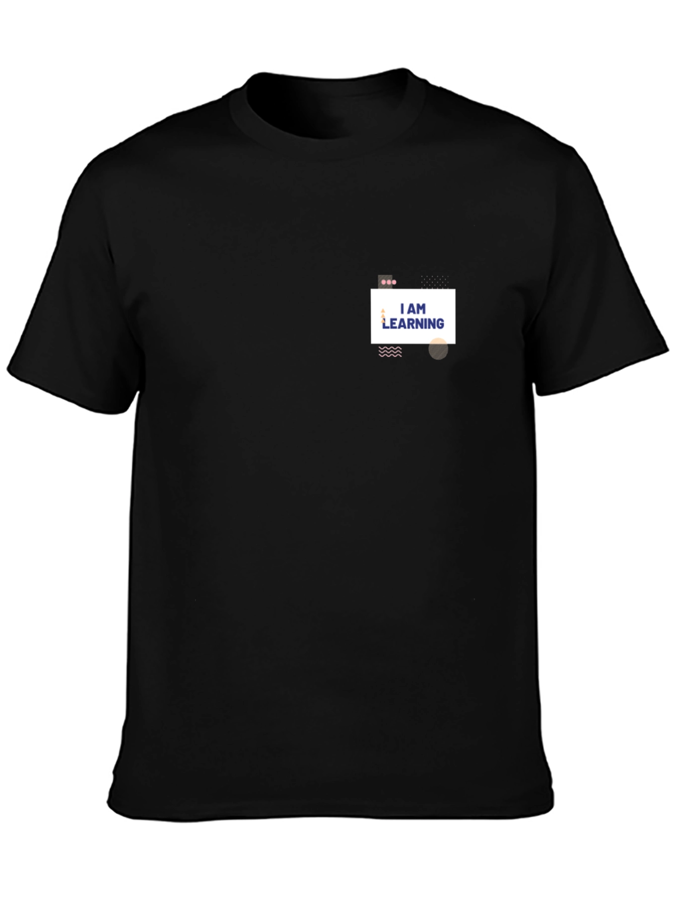 I am Learning Graphic Black Tee