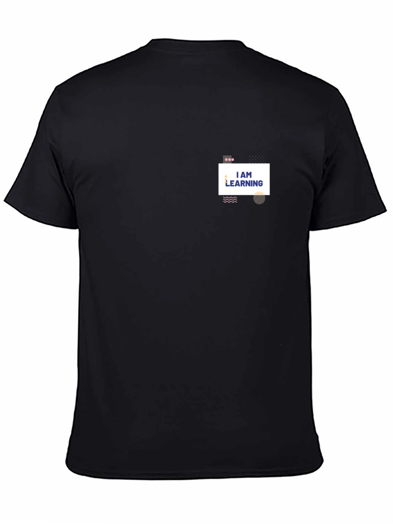 I am Learning Graphic Black Tee