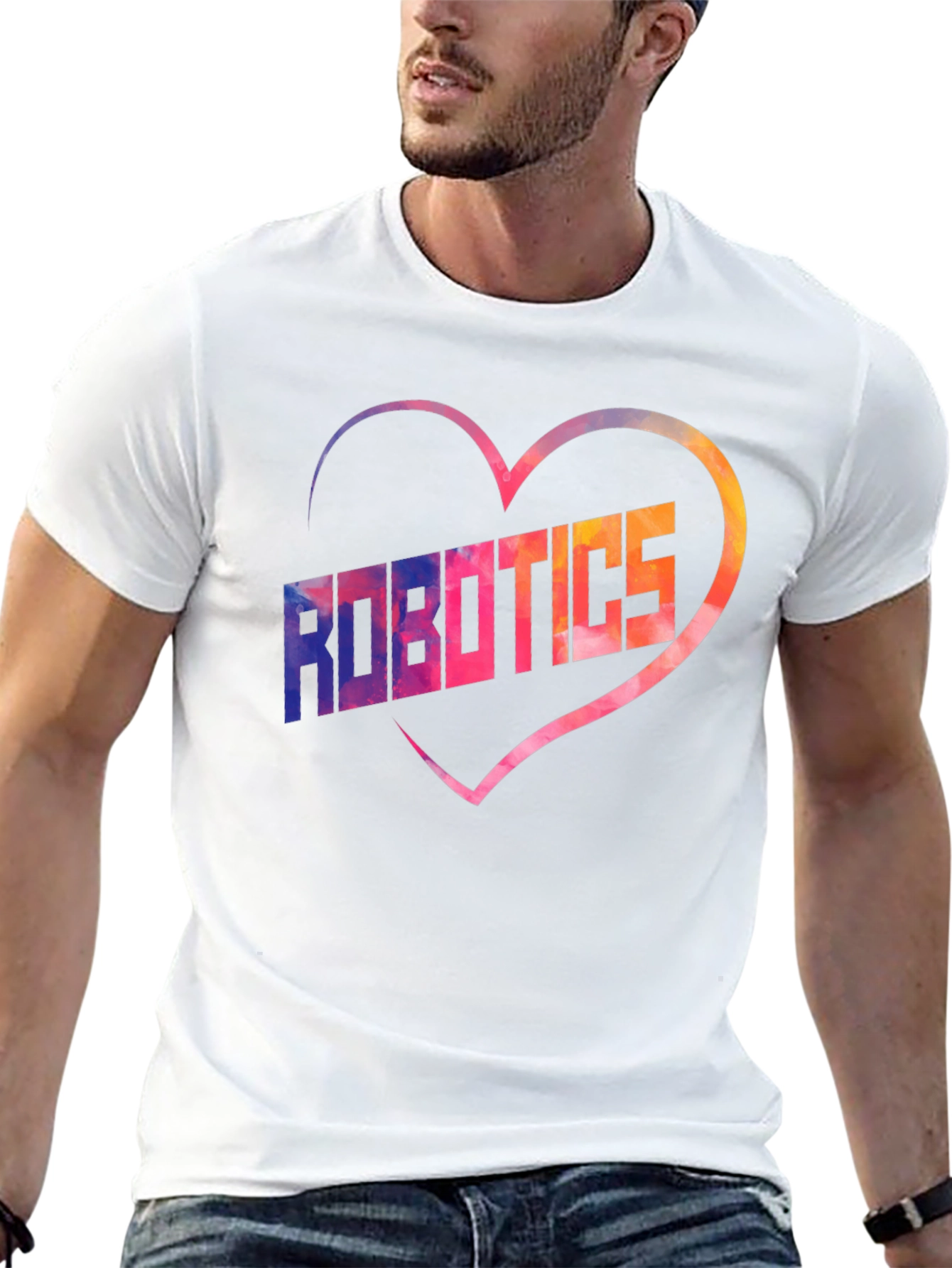 Robotics Love Heart Graphic Tee