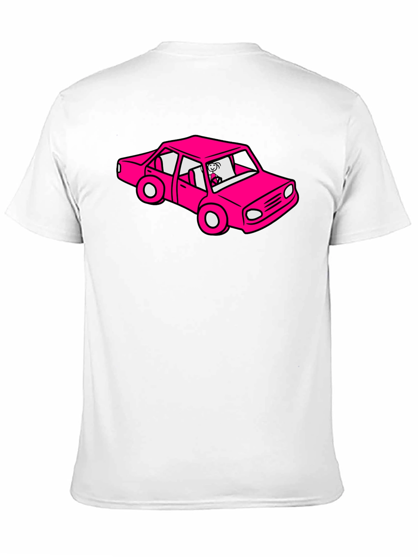 Cartoon Car Graphic Tee - Black T-Shirt