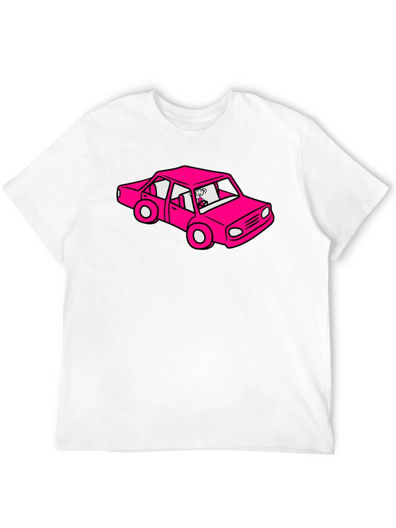 Cartoon Car Graphic Tee - Black T-Shirt