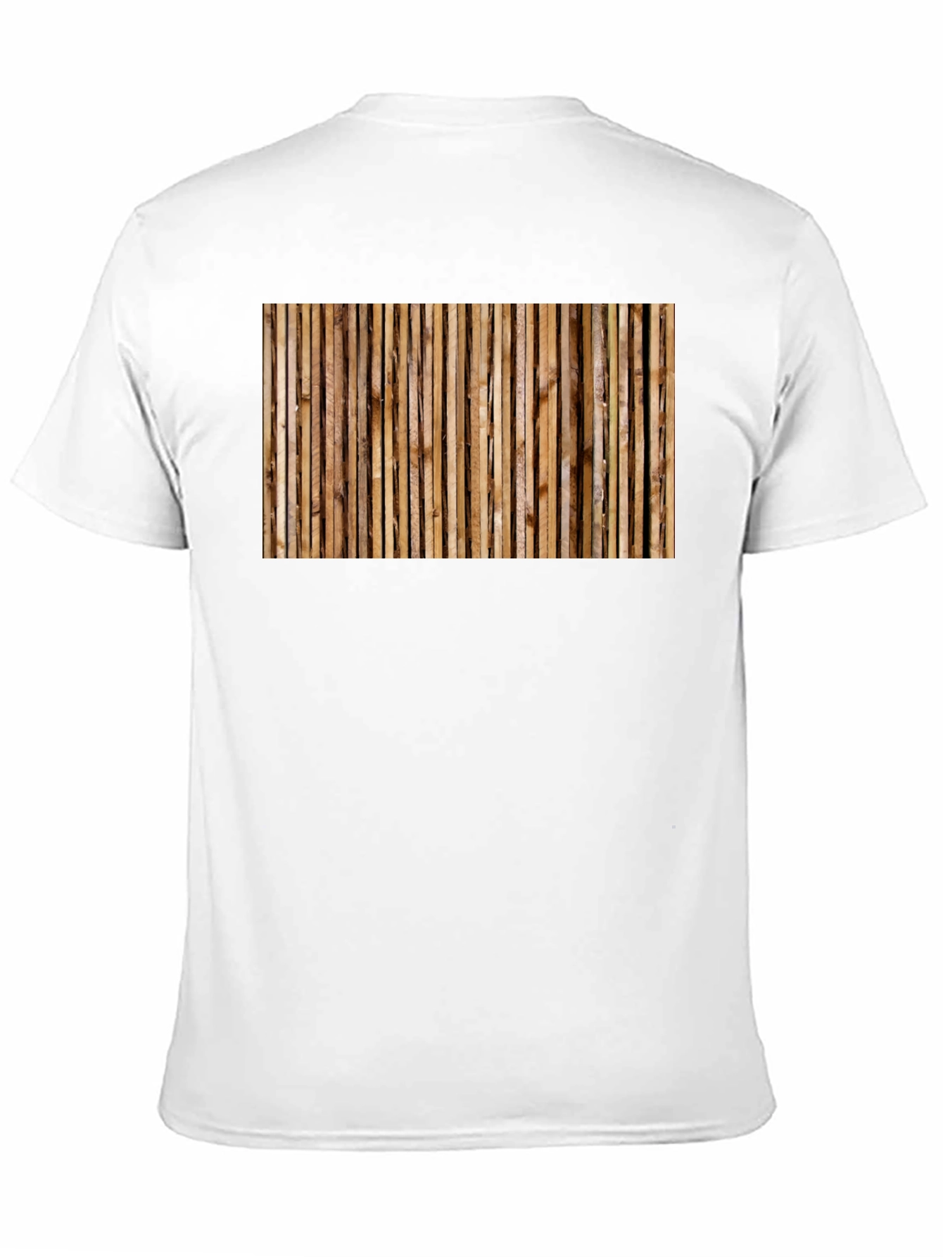 Rustic Wood Panel Print Black T-Shirt