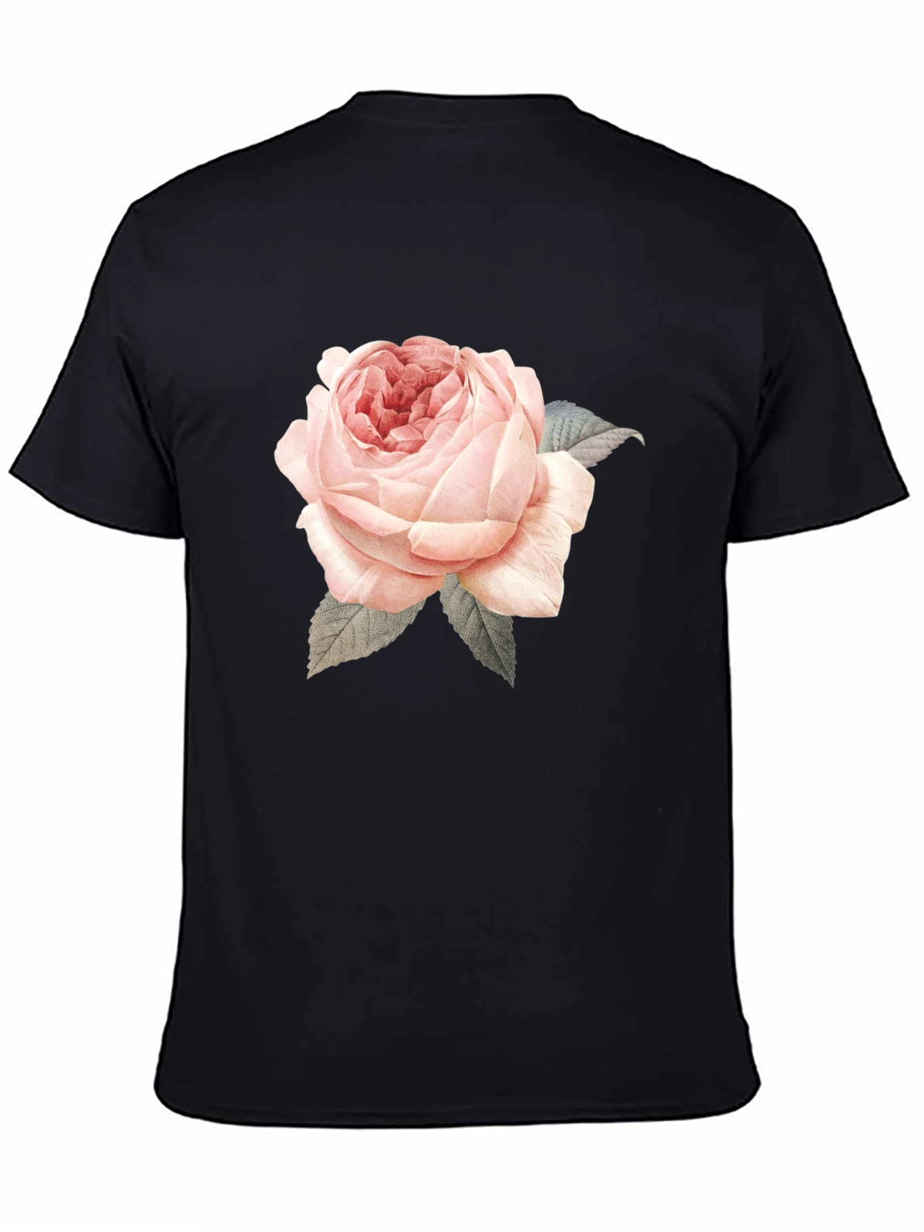 Rose Graphic Print T-Shirt - Black