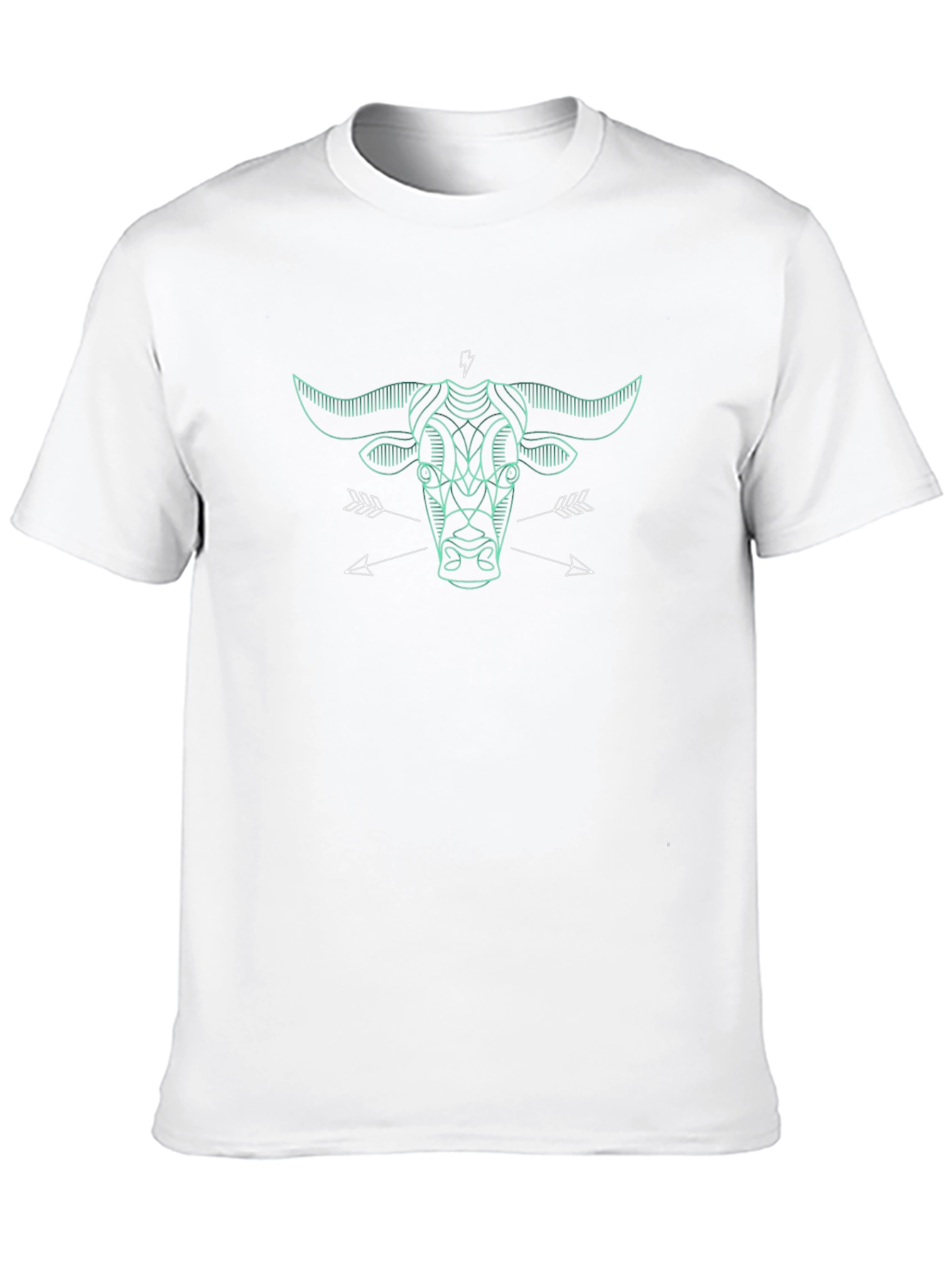 Geometric Bull Graphic Tee - Mens Black T-Shirt