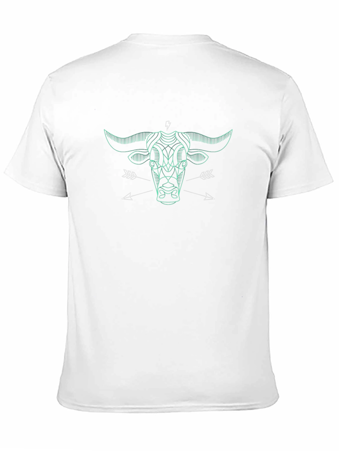Geometric Bull Graphic Tee - Mens Black T-Shirt