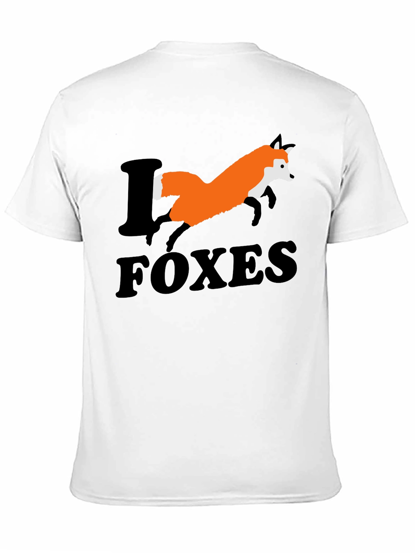 I Love Foxes Graphic T-Shirt - Mens Black Tee