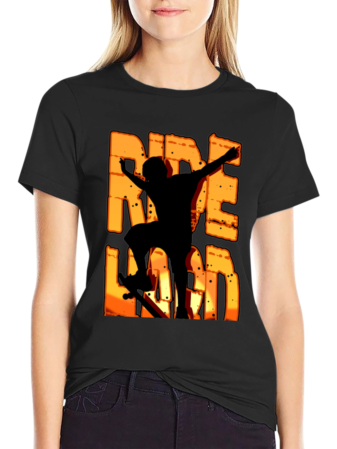 Ride Hard Black Graphic T-Shirt
