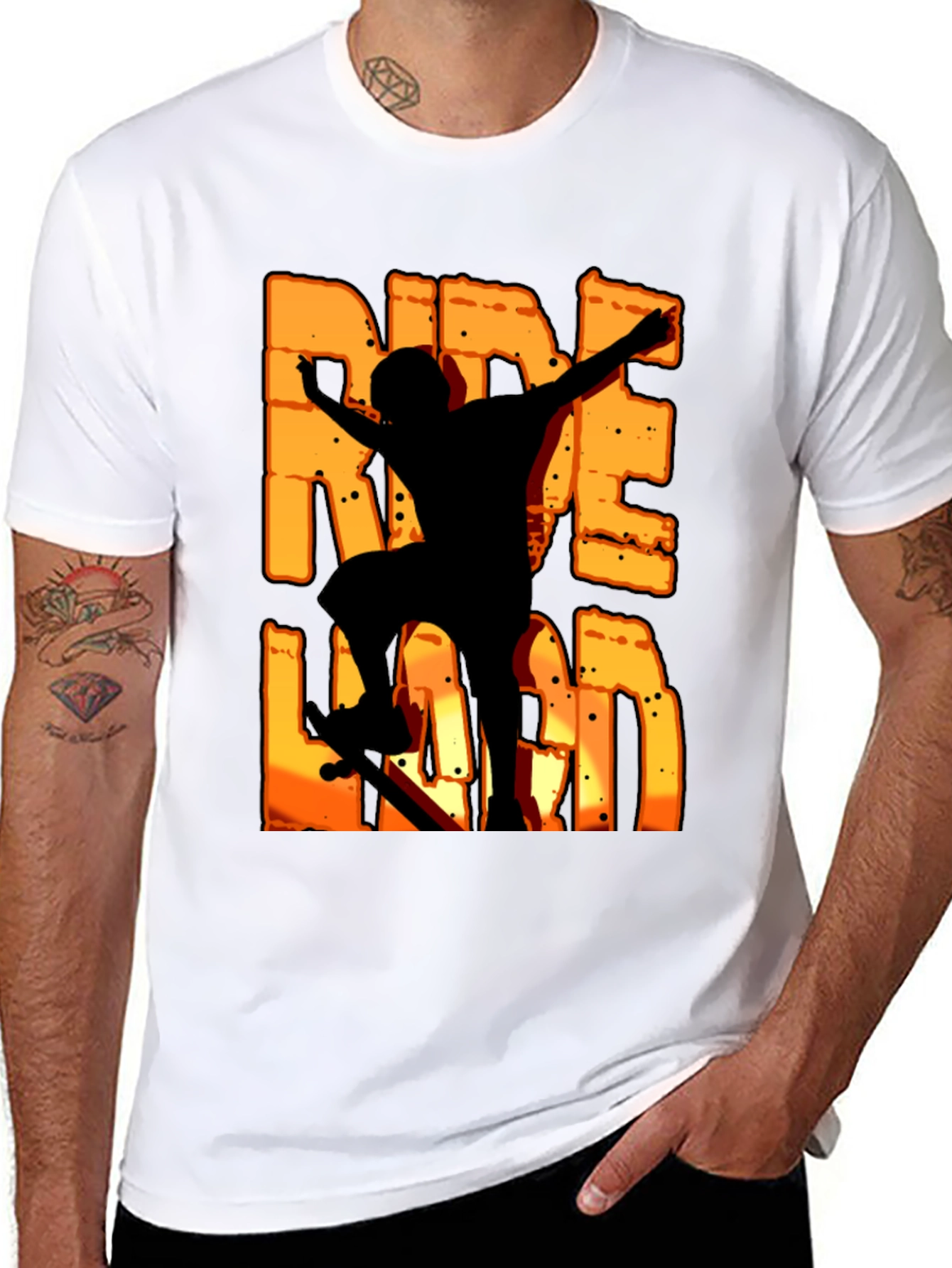 Ride Hard Black Graphic T-Shirt