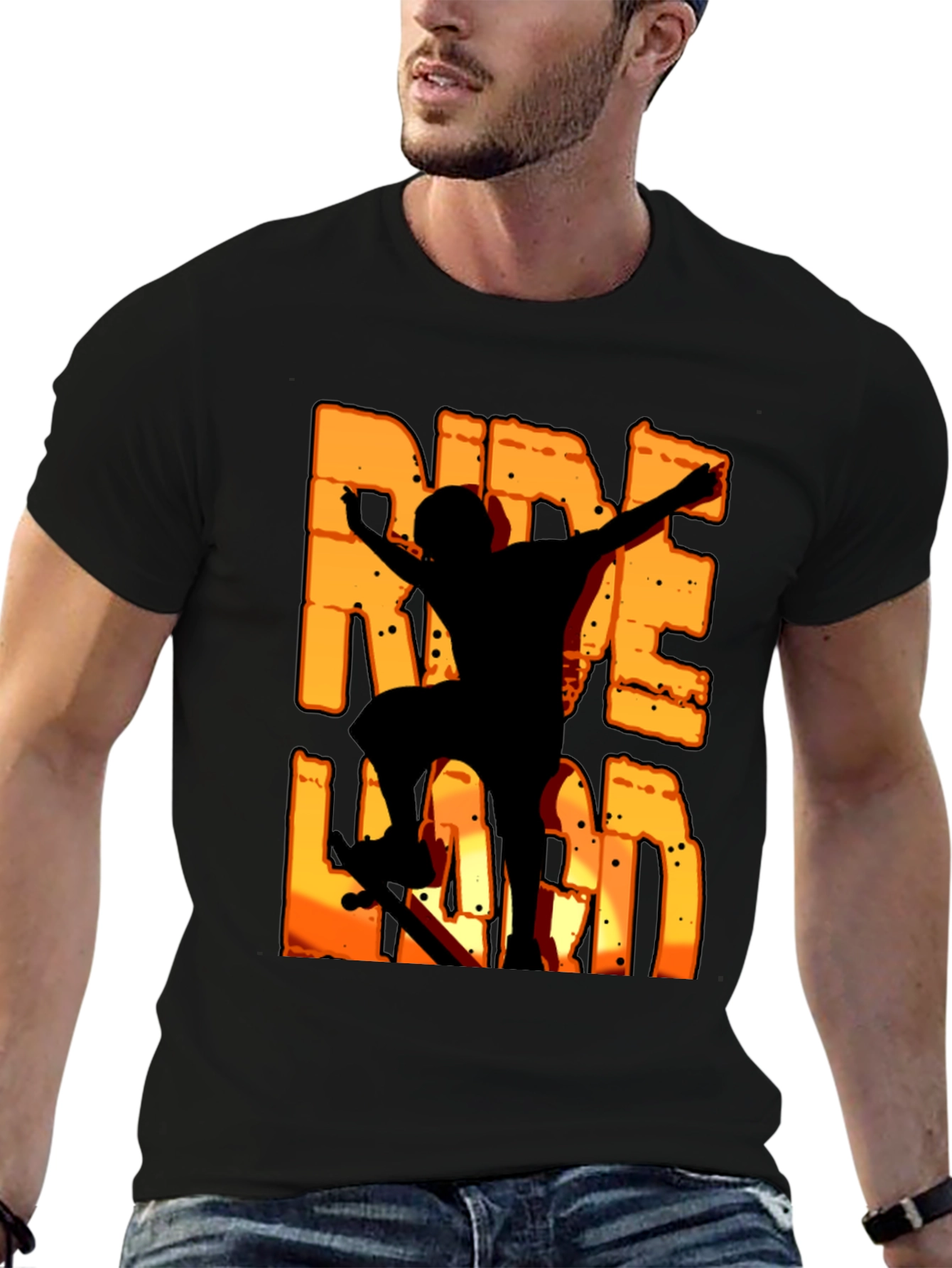 Ride Hard Black Graphic T-Shirt