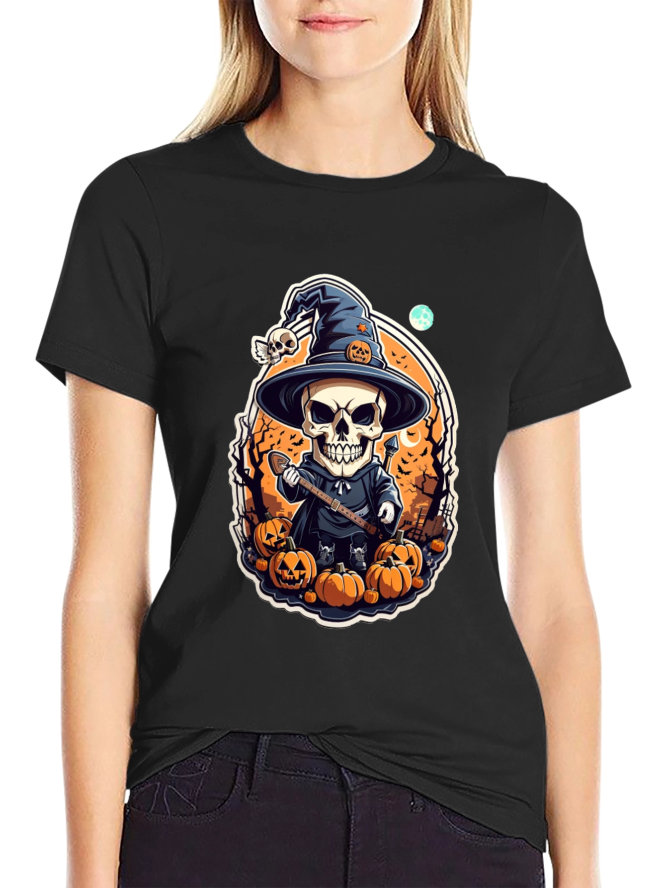 Halloween Skeleton Wizard T-Shirt