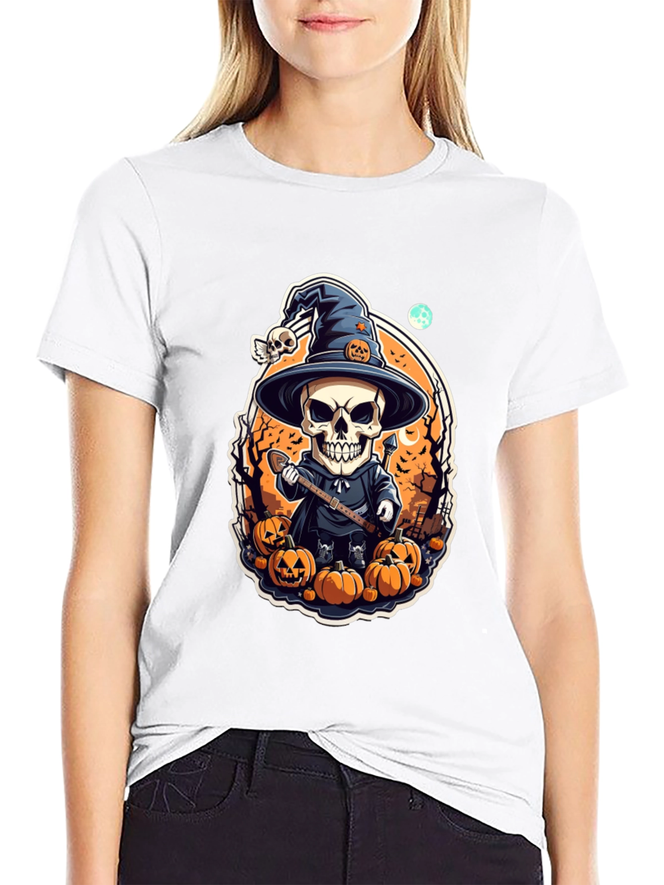 Halloween Skeleton Wizard T-Shirt