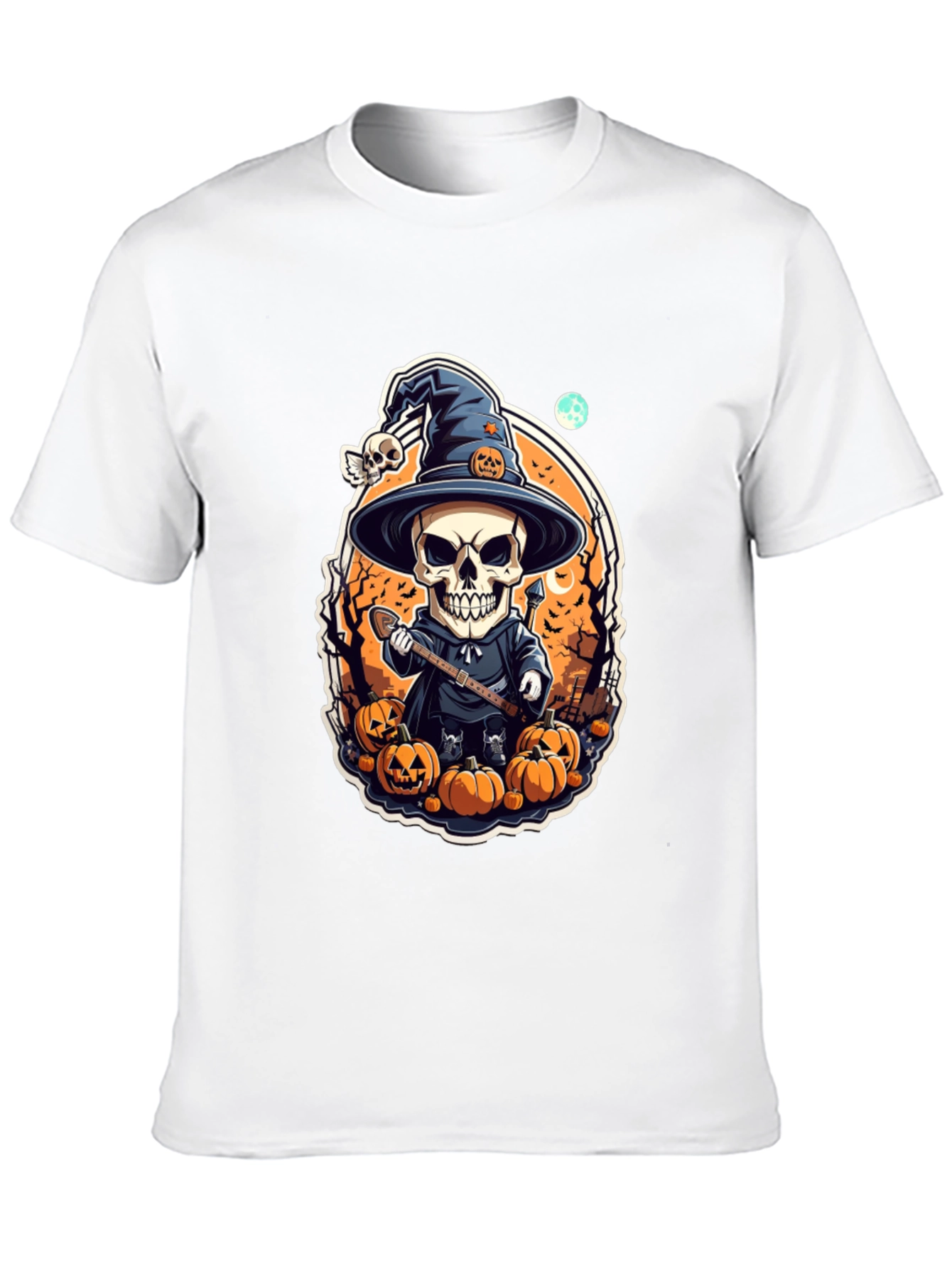 Halloween Skeleton Wizard T-Shirt