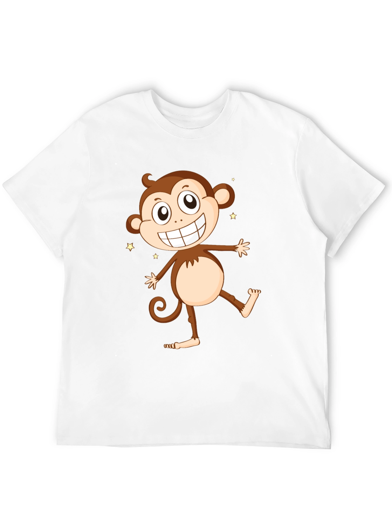 Funny Monkey Graphic Tee - Black Cotton T-Shirt