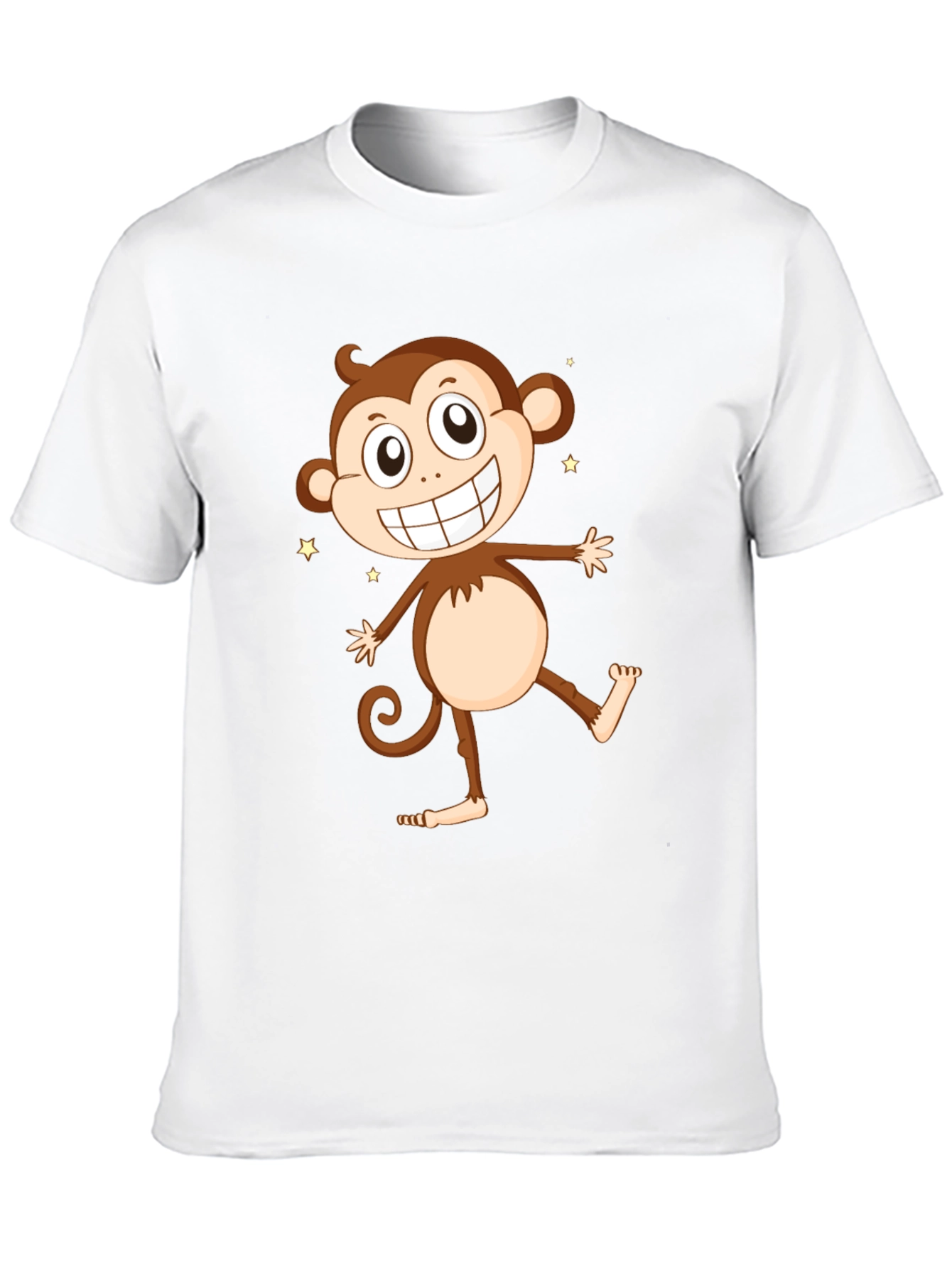 Funny Monkey Graphic Tee - Black Cotton T-Shirt