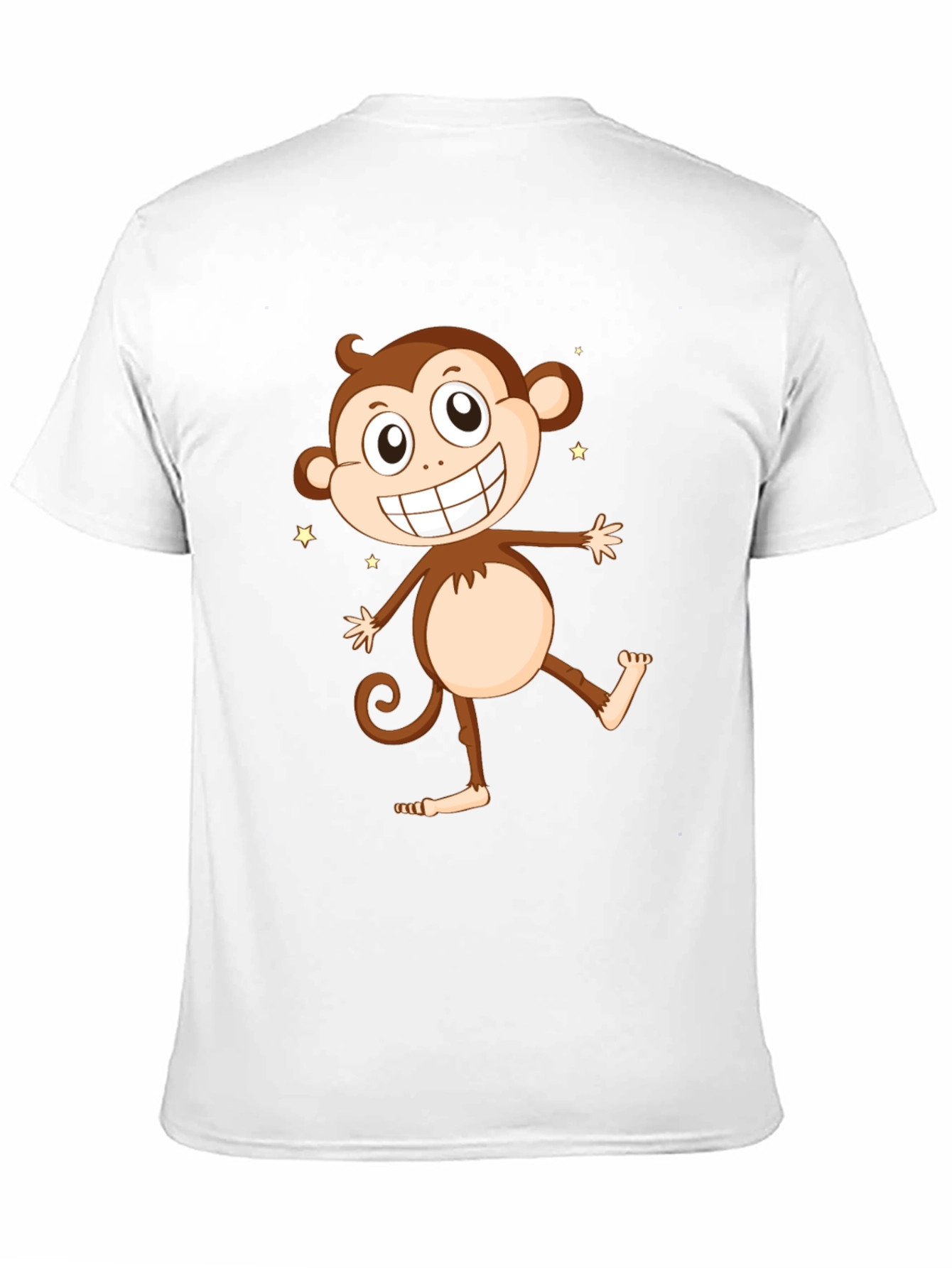 Funny Monkey Graphic Tee - Black Cotton T-Shirt