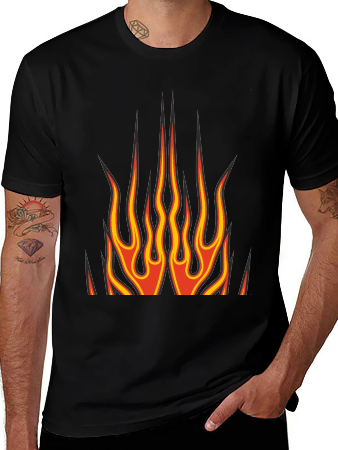 Flame Graphic T-Shirt - Bold Design