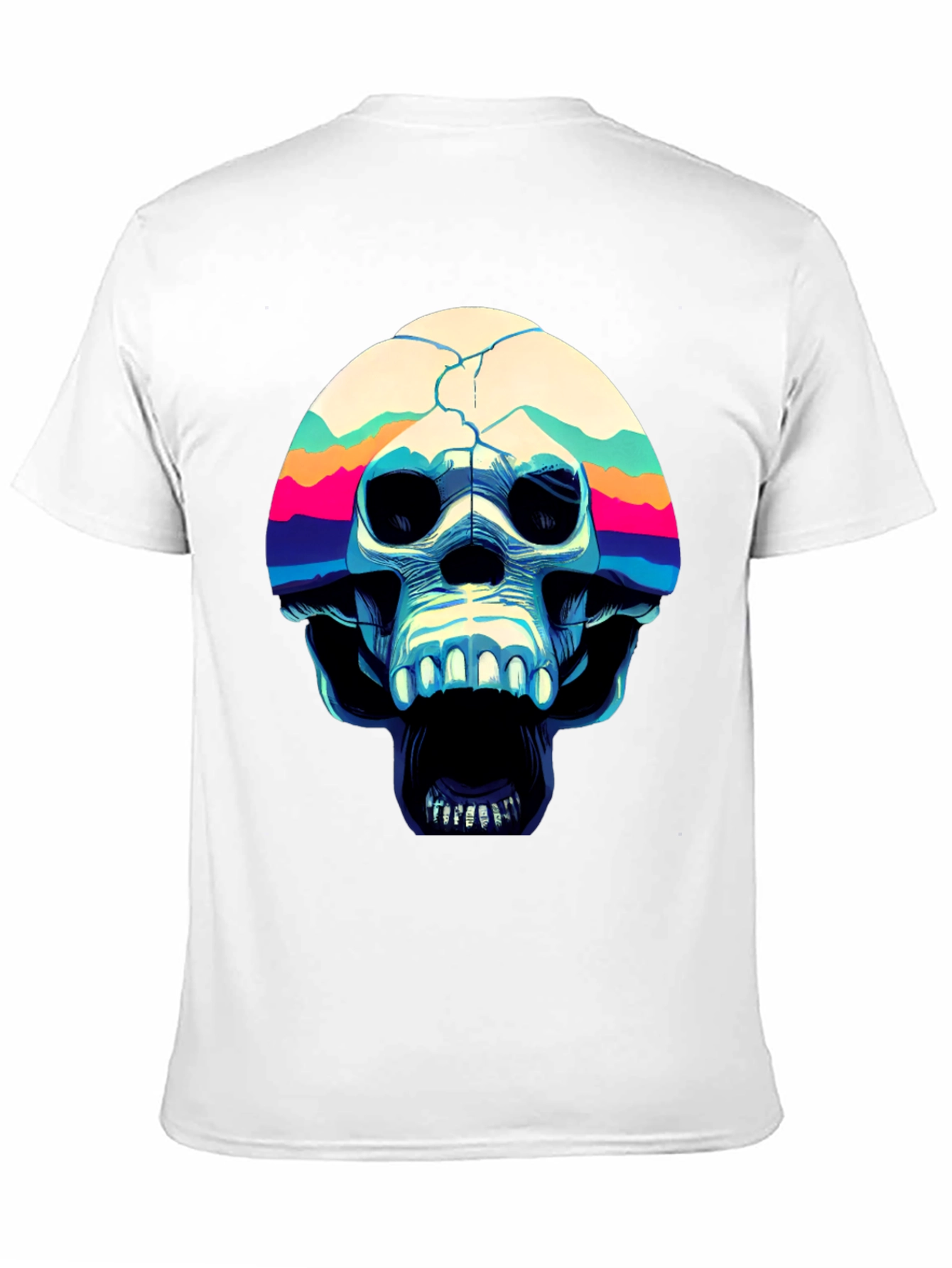 Skull Graphic Print Crew Neck T-Shirt
