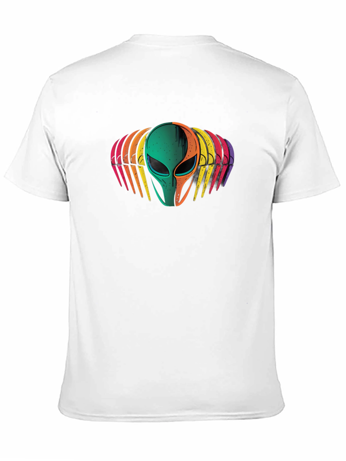 Retro Alien Head Graphic Tee - Black