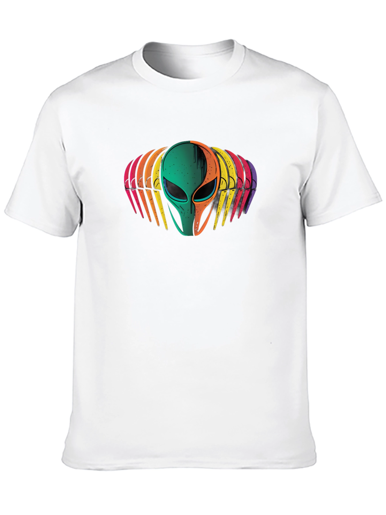 Retro Alien Head Graphic Tee - Black