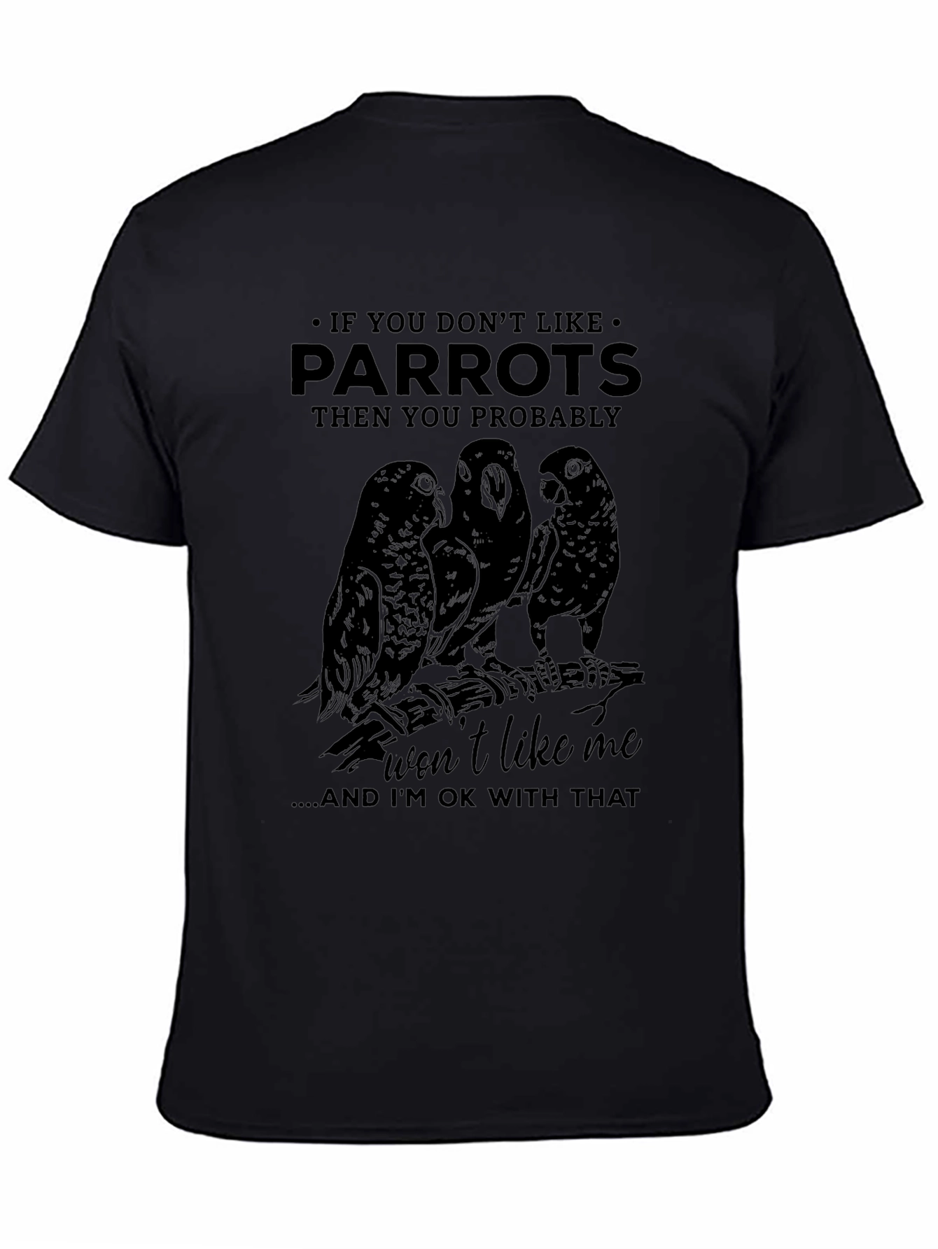 Parrot Graphic Print Crew Neck T-Shirt