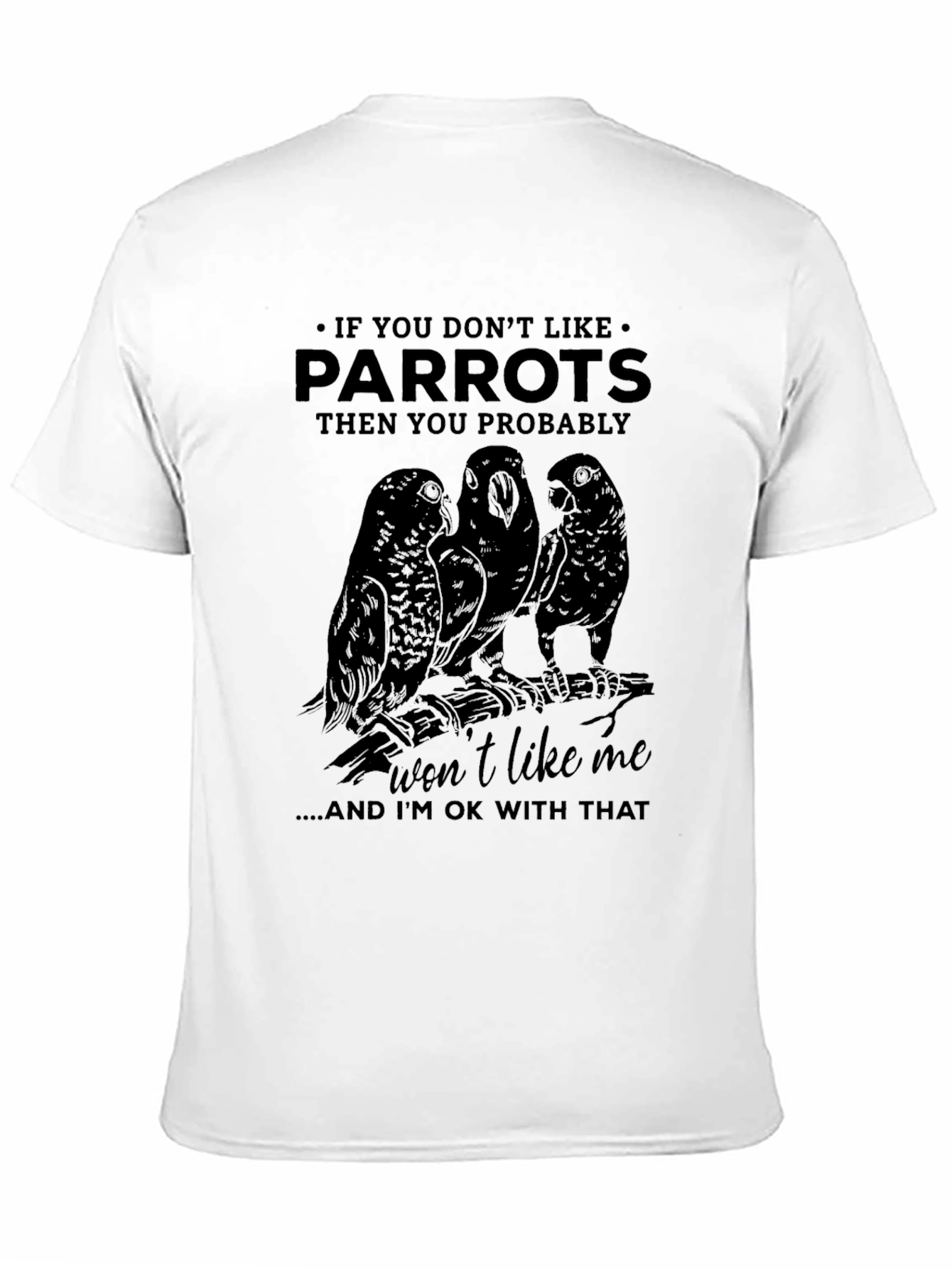 Parrot Graphic Print Crew Neck T-Shirt