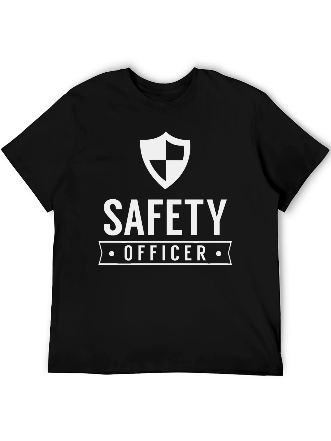 Safety Officer Black T-Shirt with Shield Design