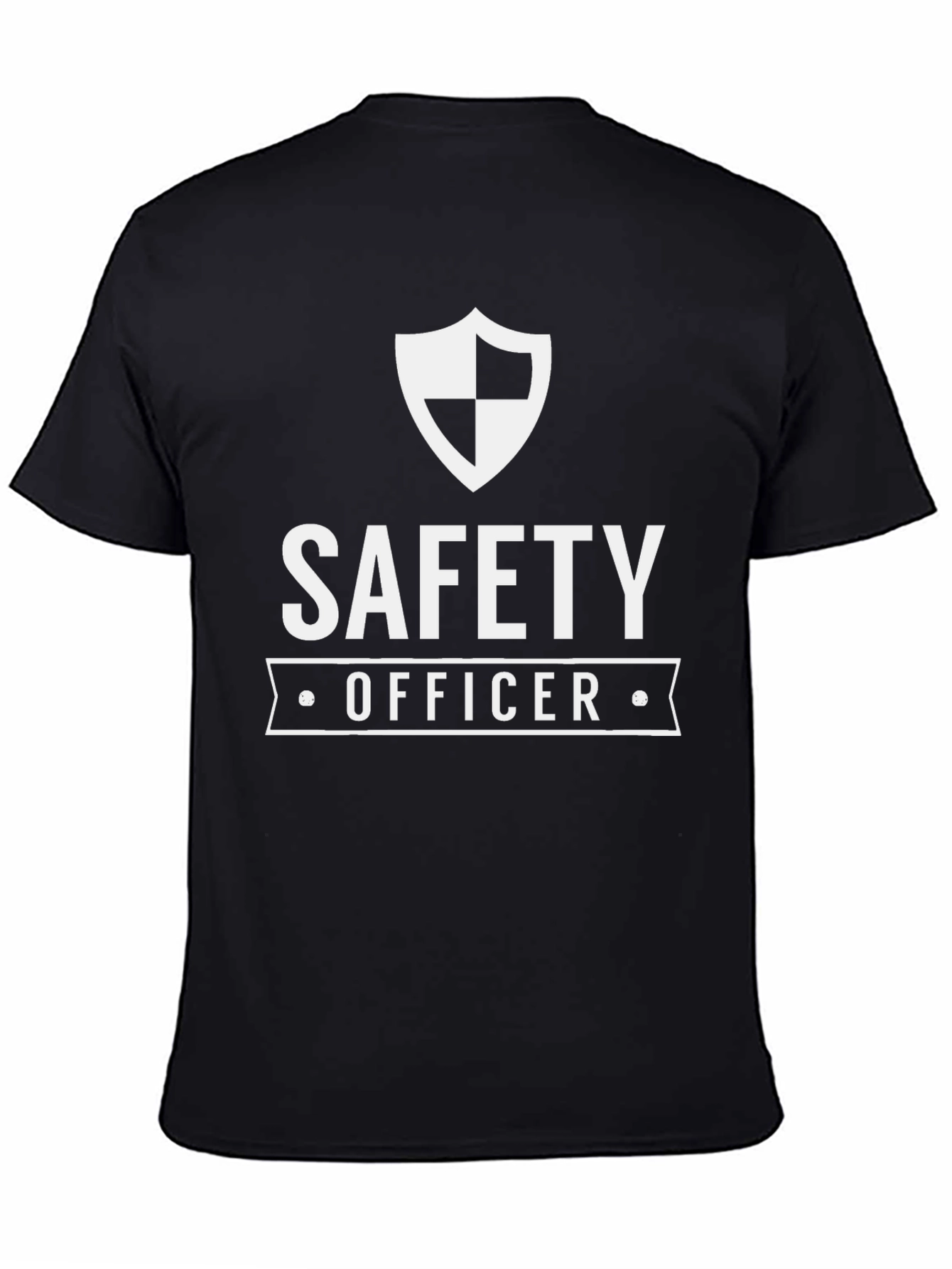 Safety Officer Black T-Shirt with Shield Design