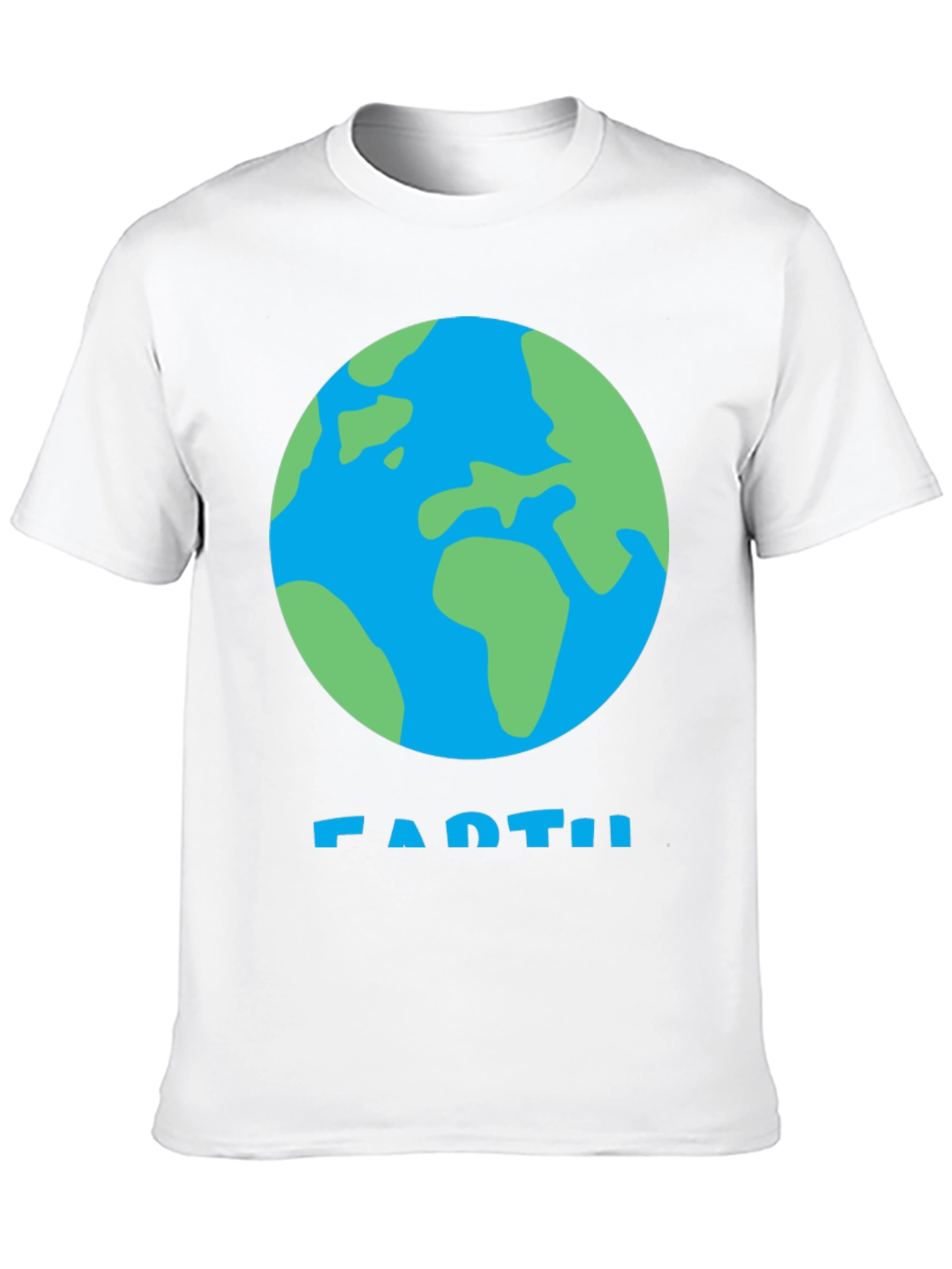 Earth Graphic Tee - Black Cotton T-Shirt