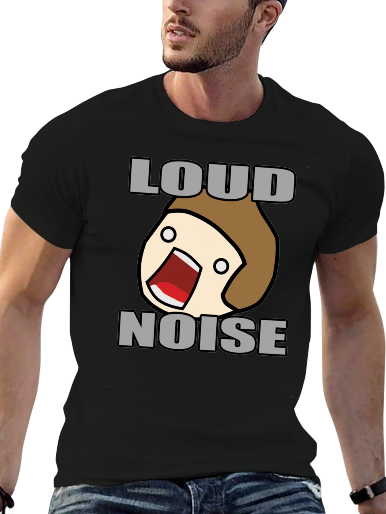 Loud Noise Graphic Tee - Funny Cartoon Shirt