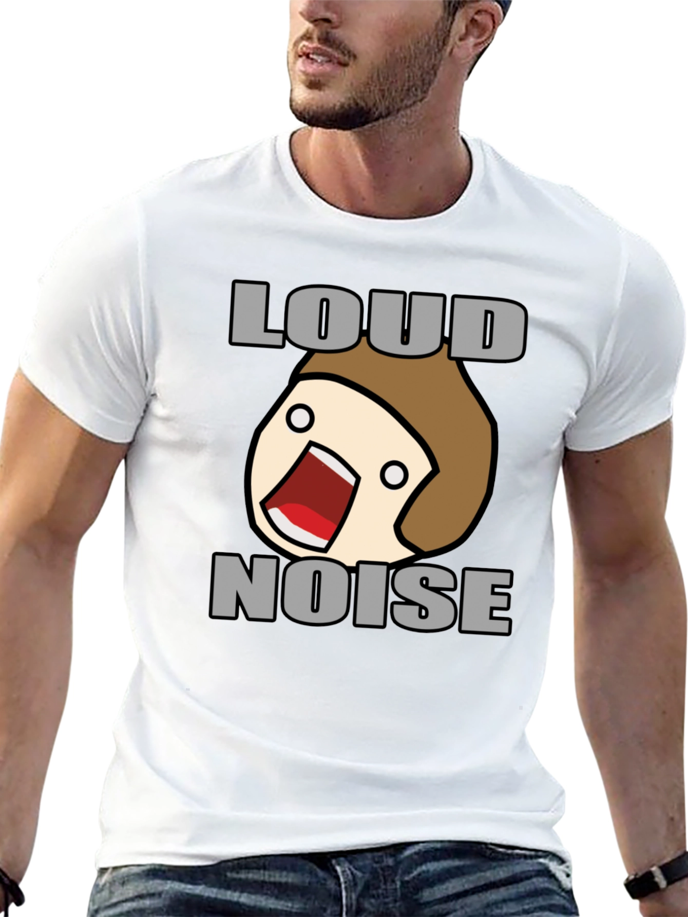 Loud Noise Graphic Tee - Funny Cartoon Shirt