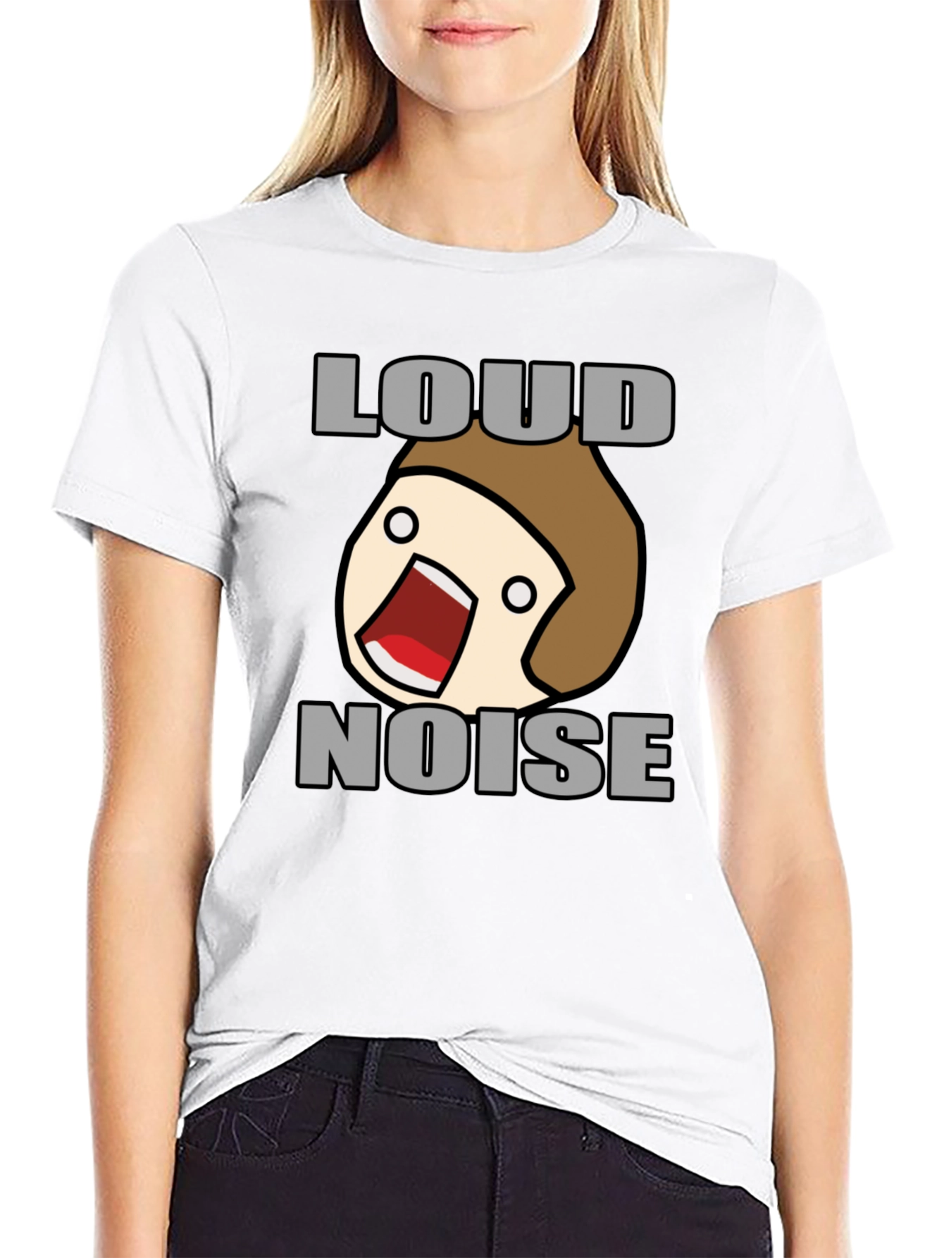Loud Noise Graphic Tee - Funny Cartoon Shirt