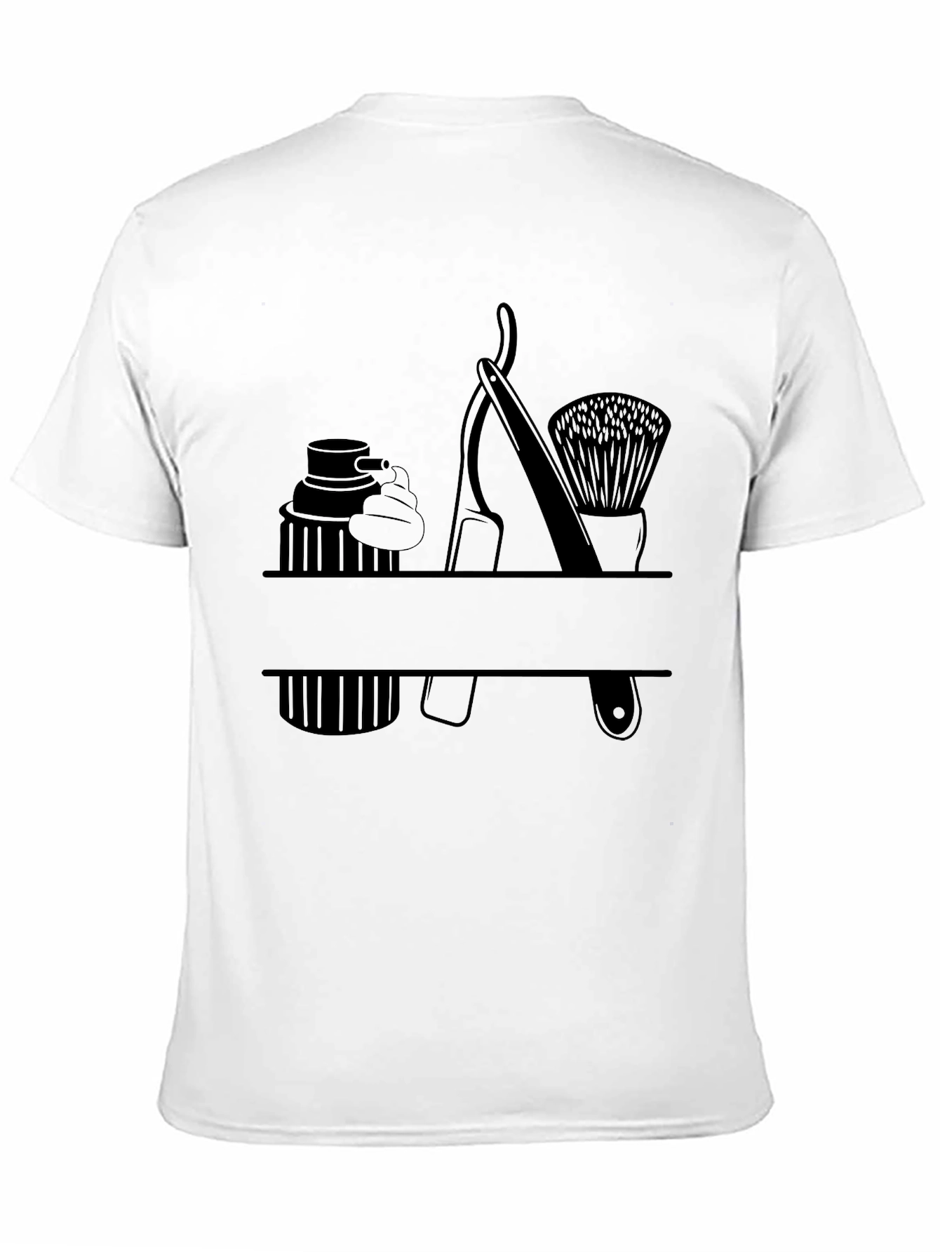 Barber Shaving Tools Graphic Tee - Classic Black T-Shirt