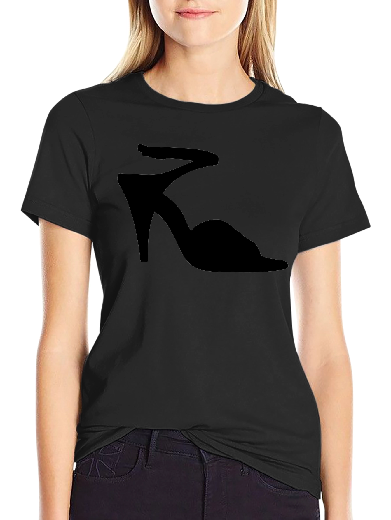Black Heel T-Shirt - Stylish Fashion Tee