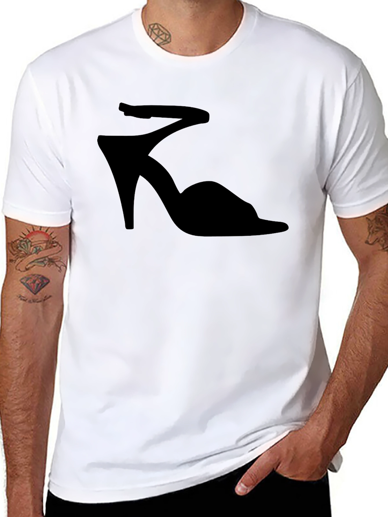Black Heel T-Shirt - Stylish Fashion Tee