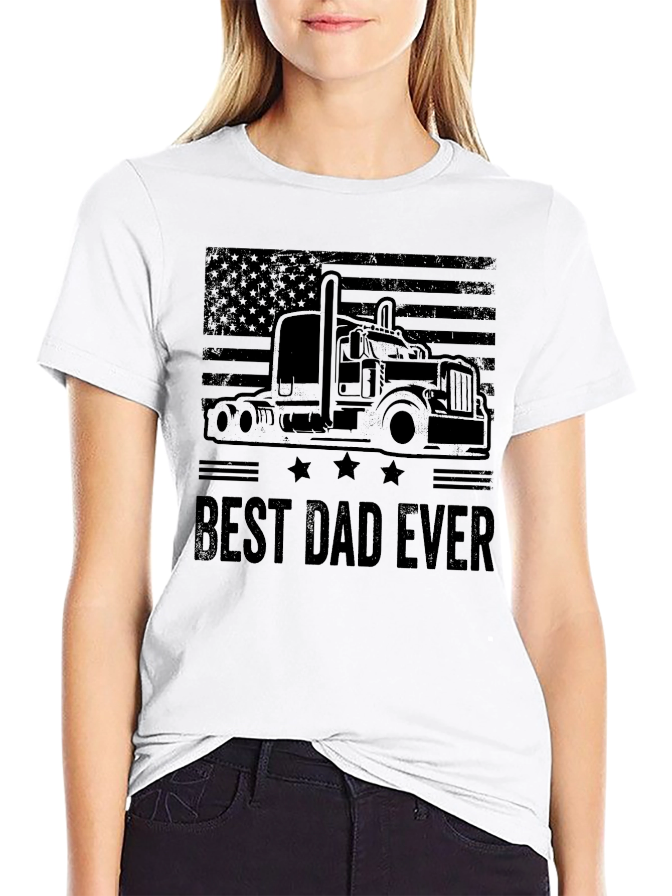 Best Dad Ever Trucker T-Shirt