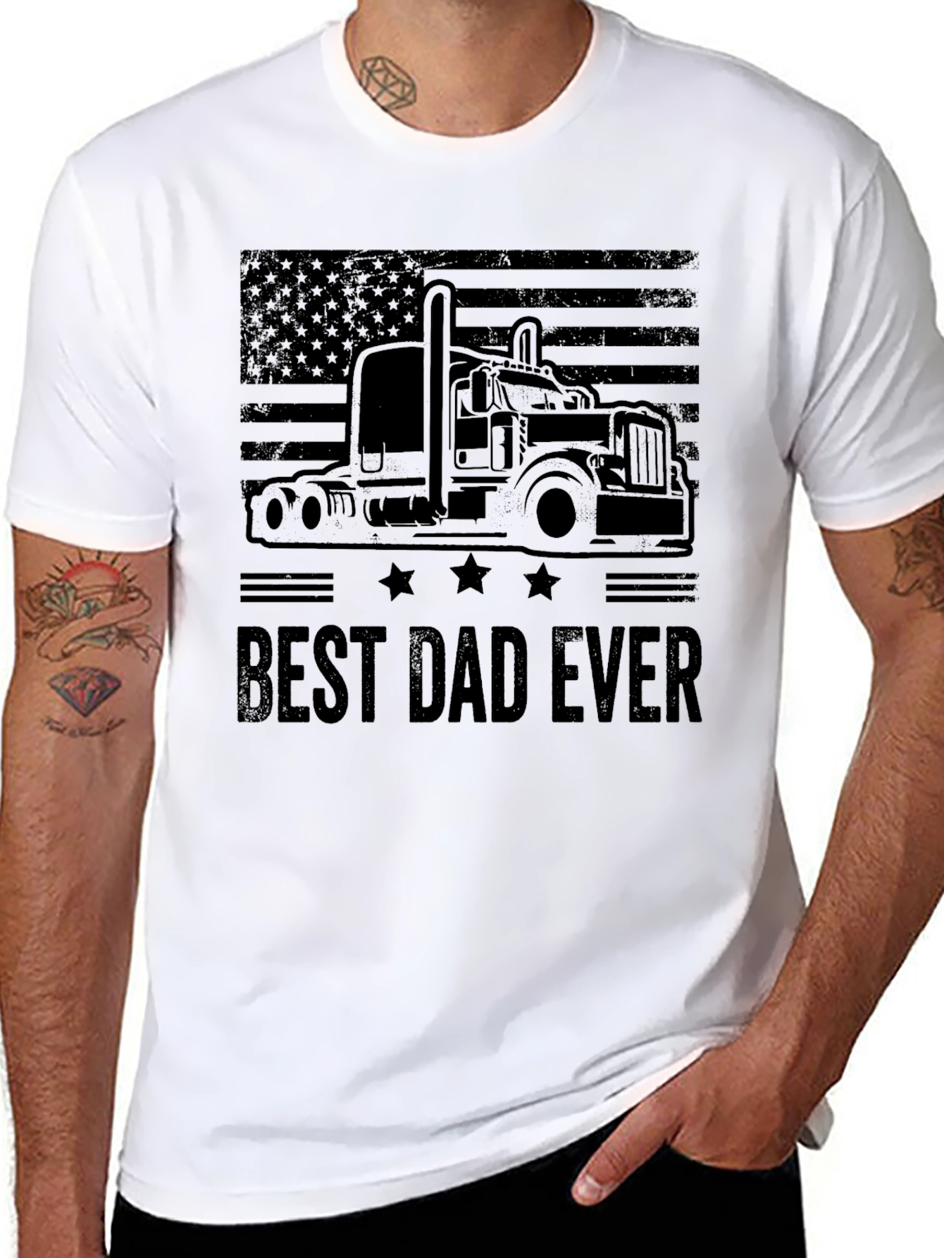 Best Dad Ever Trucker T-Shirt