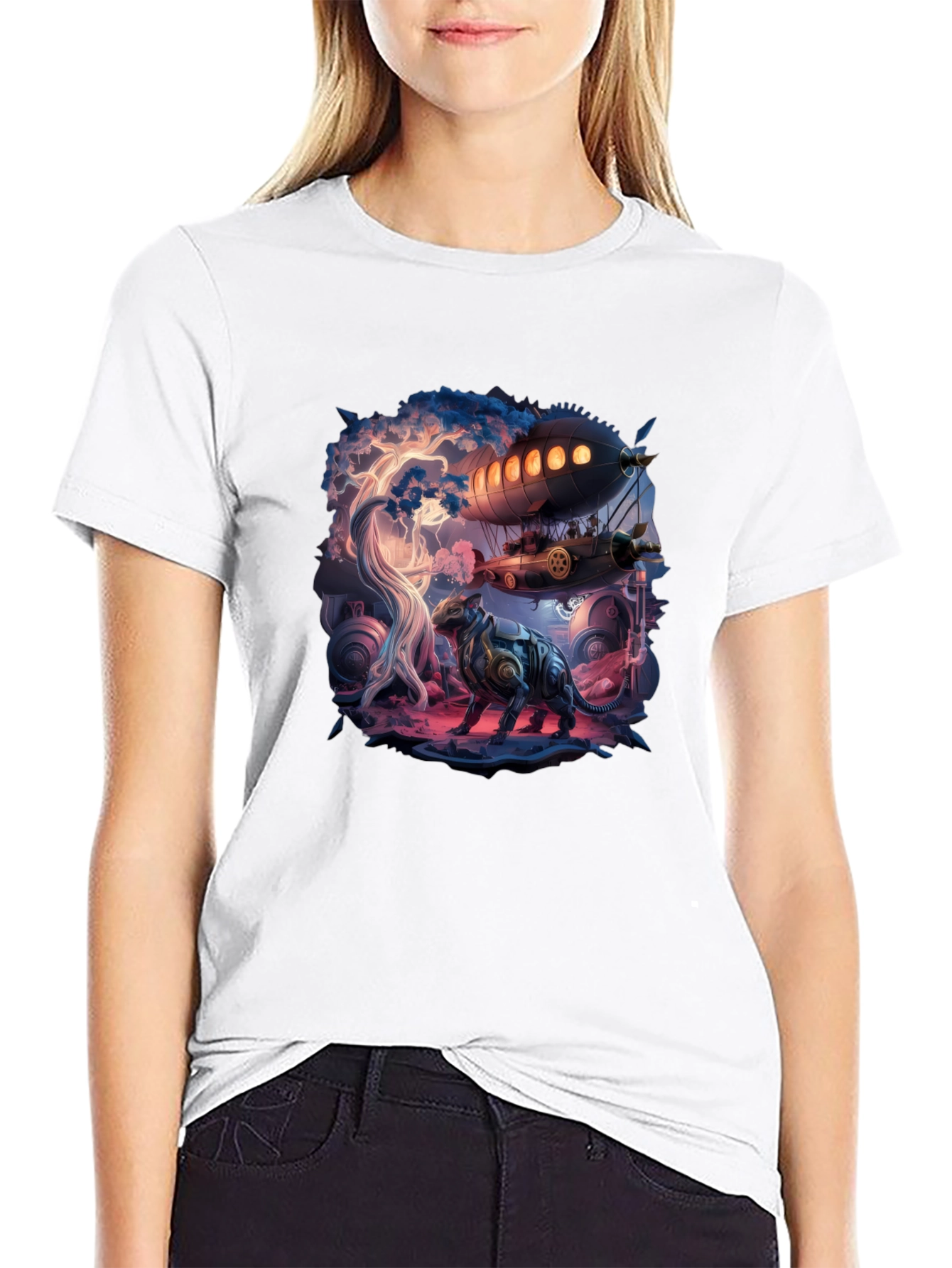 Steampunk Fantasy Art Graphic Tee